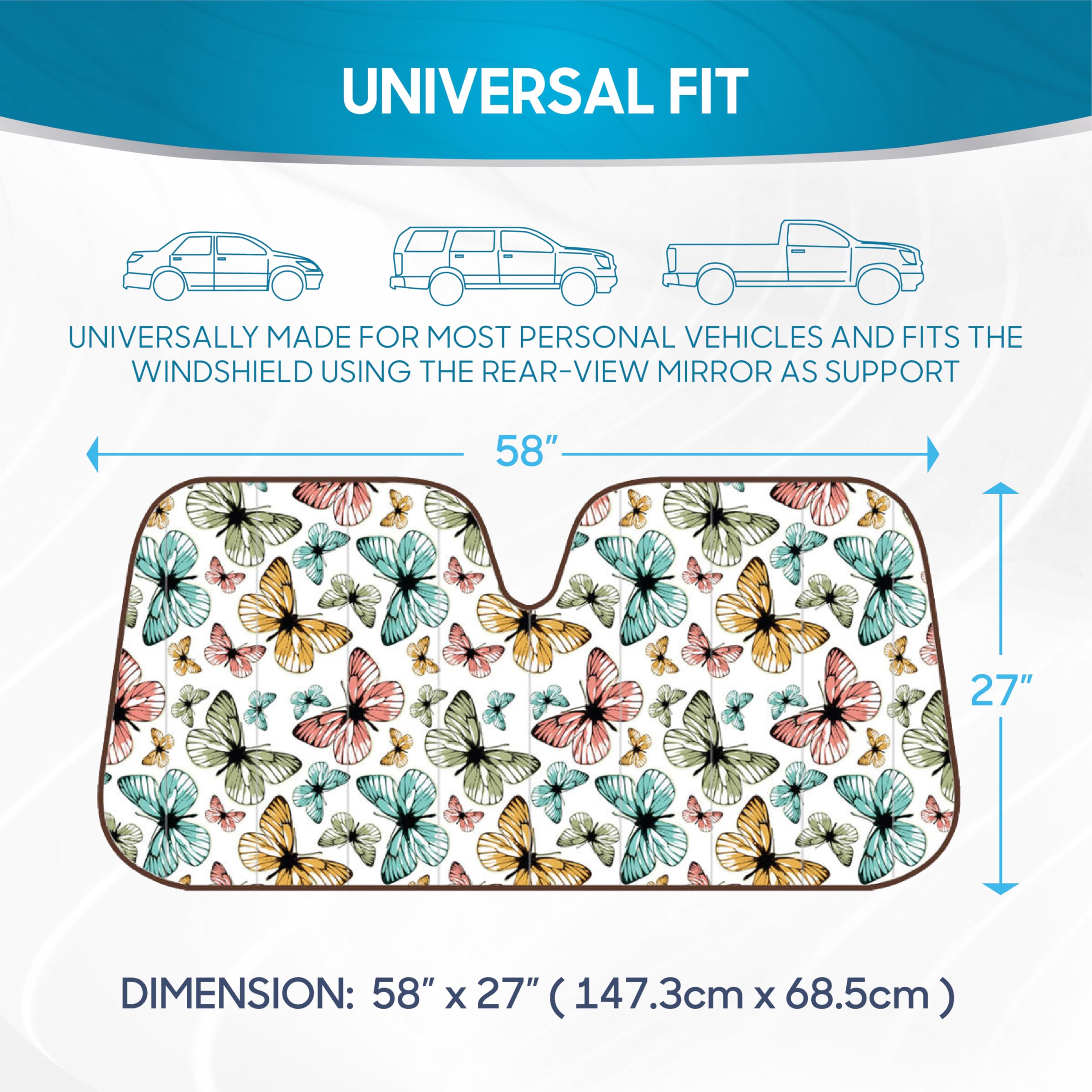 Bdk Car Windshield Sun Shade Cover Foldable Accordion Front Windshield Sun Shade For Suv Car Sun Shade Windshield Cover Sun Shad