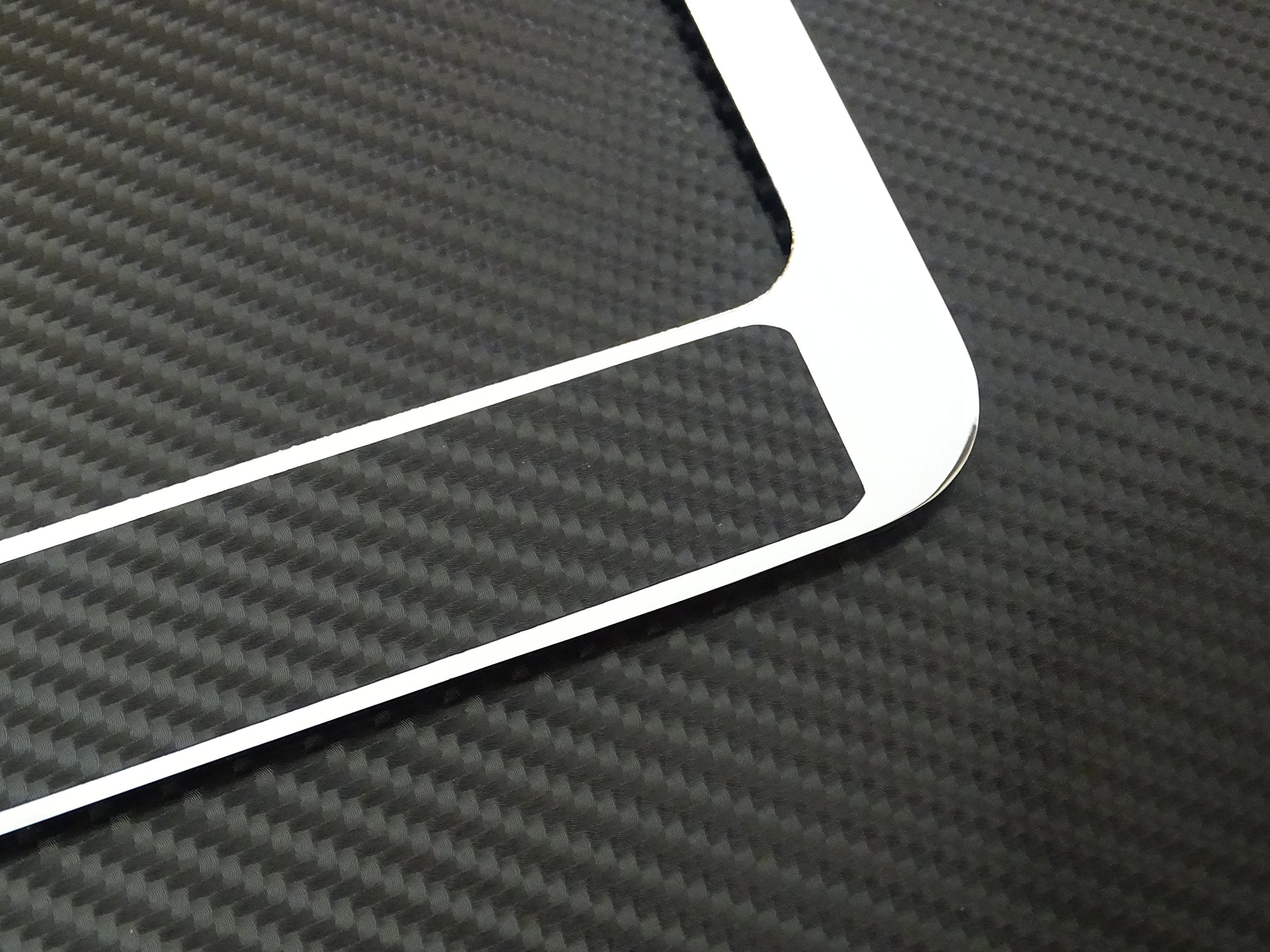 Atozcustoms Hummer H3 License Plate Frame Chrome Metal, Carbon Fiber Details, Chrome Text