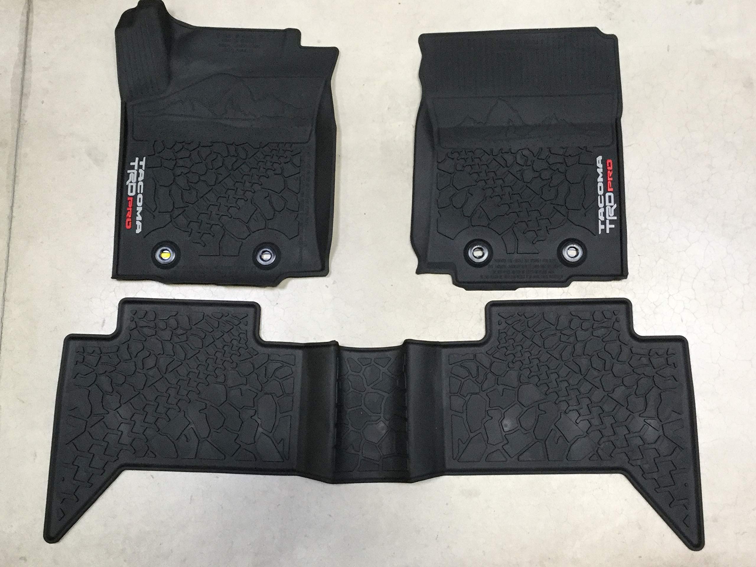 2016-2023 Genuine Toyota Tacoma Trd Pro All Weather Floor Liner/Mats (W/Automatic Trans) Pt908-35200-02