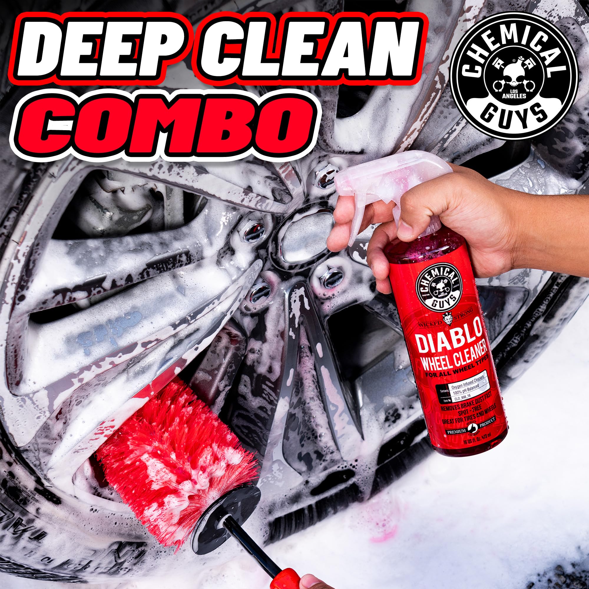 Chemical Guys Cld_998_1602 Sprayable Diablo Wheel Cleaner (Safe On All Wheel & Rim Finishes), Great For Cars, Trucks, Suvs, Moto