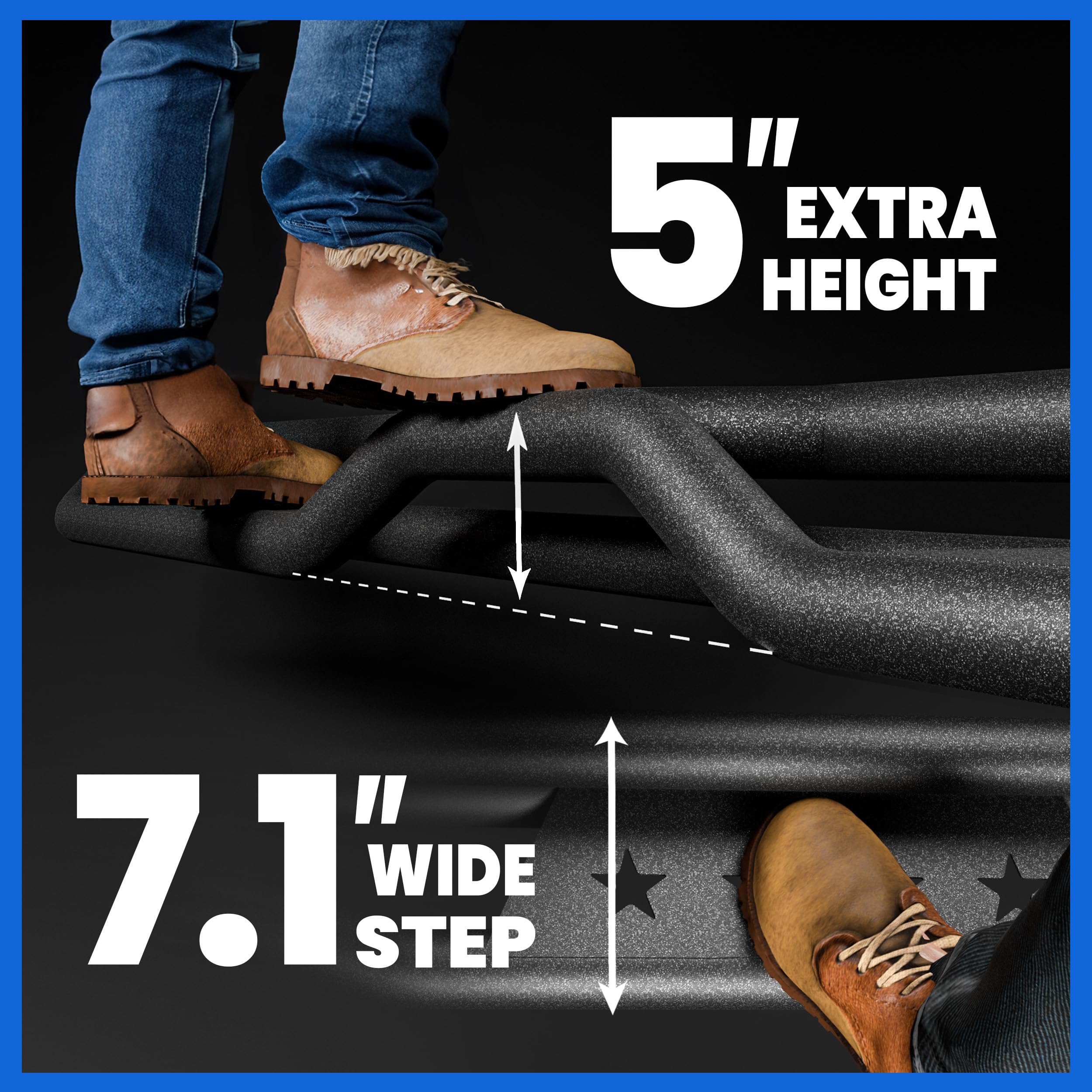 Tyger Auto Trax Side Steps Compatible With 2007-2018 Jeep Wrangler Jk 4-Door (Exclude Jl) | Tg-Tx7J27608 | Textured Black Drop S