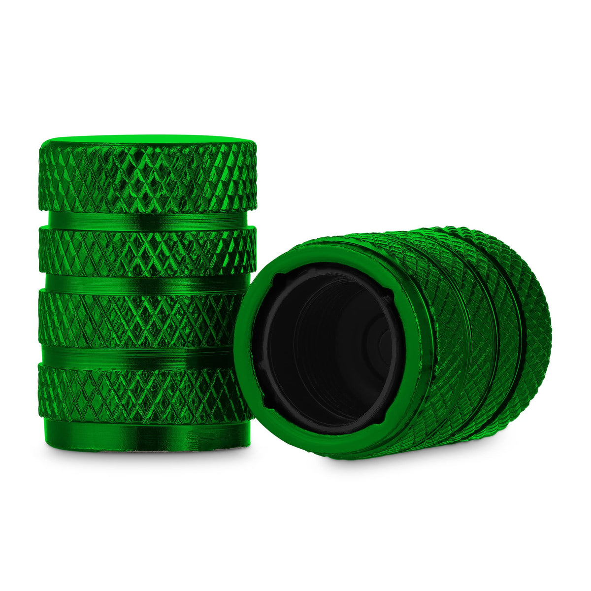 Valve-Loc Tire Valve Caps (10-Pack) Plastic Liner, Corrosion-Proof, Universal Stem Covers For Cars, Suvs, Bike And Bicycle, Trucks, Motorcycles | Heavy-Duty, Airtight Seal | Screw-On (Green)