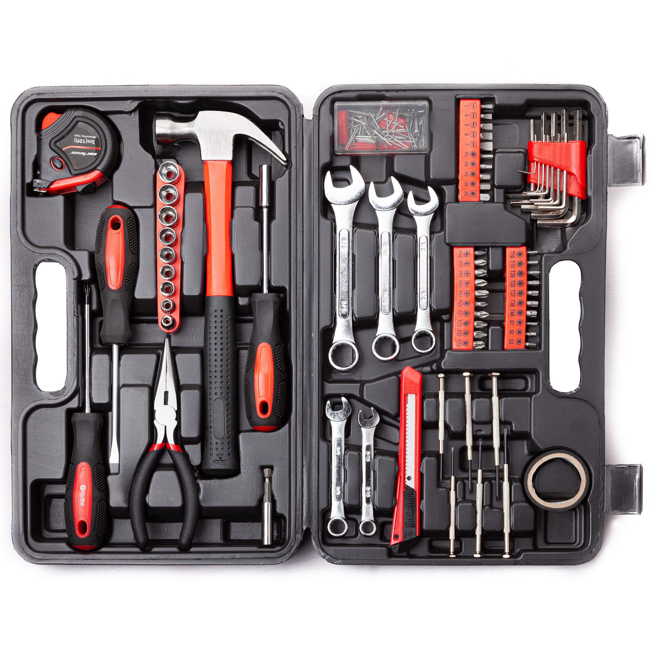 Cartman 148 Piece Automotive And Household Tool Set Perfect For Car Enthusiasts And Diy Home Repairs