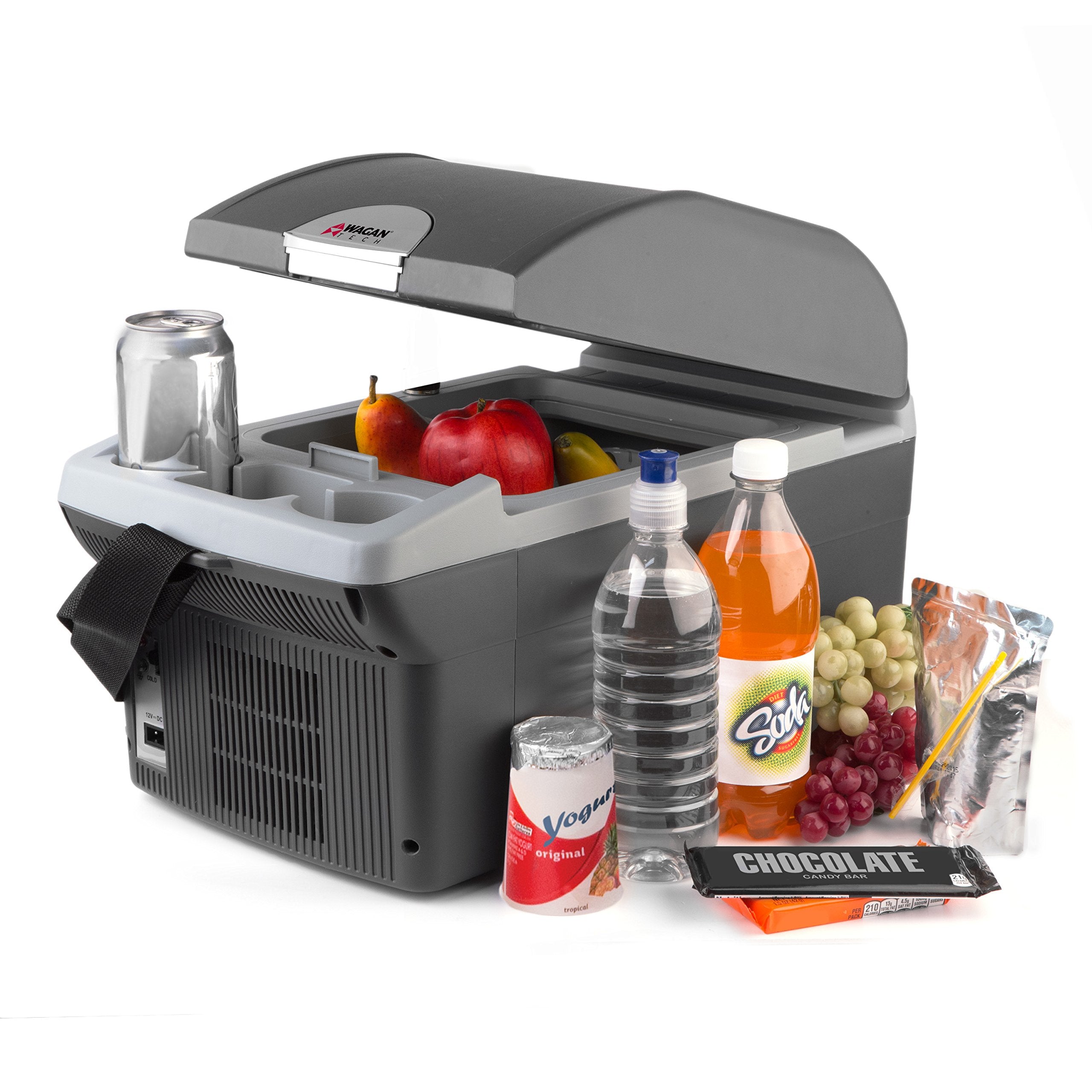 Wagan EL6214 Personal Thermoelectric Cooler/Warmer, 14 Liter Capacity, Portable Electric Car Cooler with 12/24V DC, 12V Small Fr