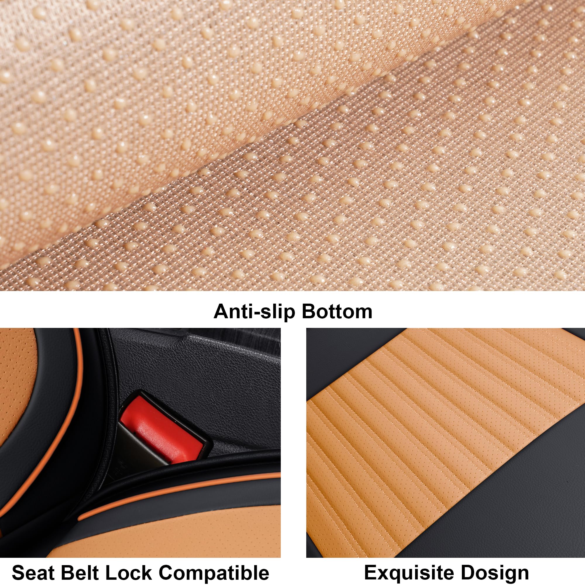 Lingvido Waterproof Car Seat Covers Full Set, Universal Leather Seat Covers For Cars Suv Trucks With Head Pillow, Automotive Pro