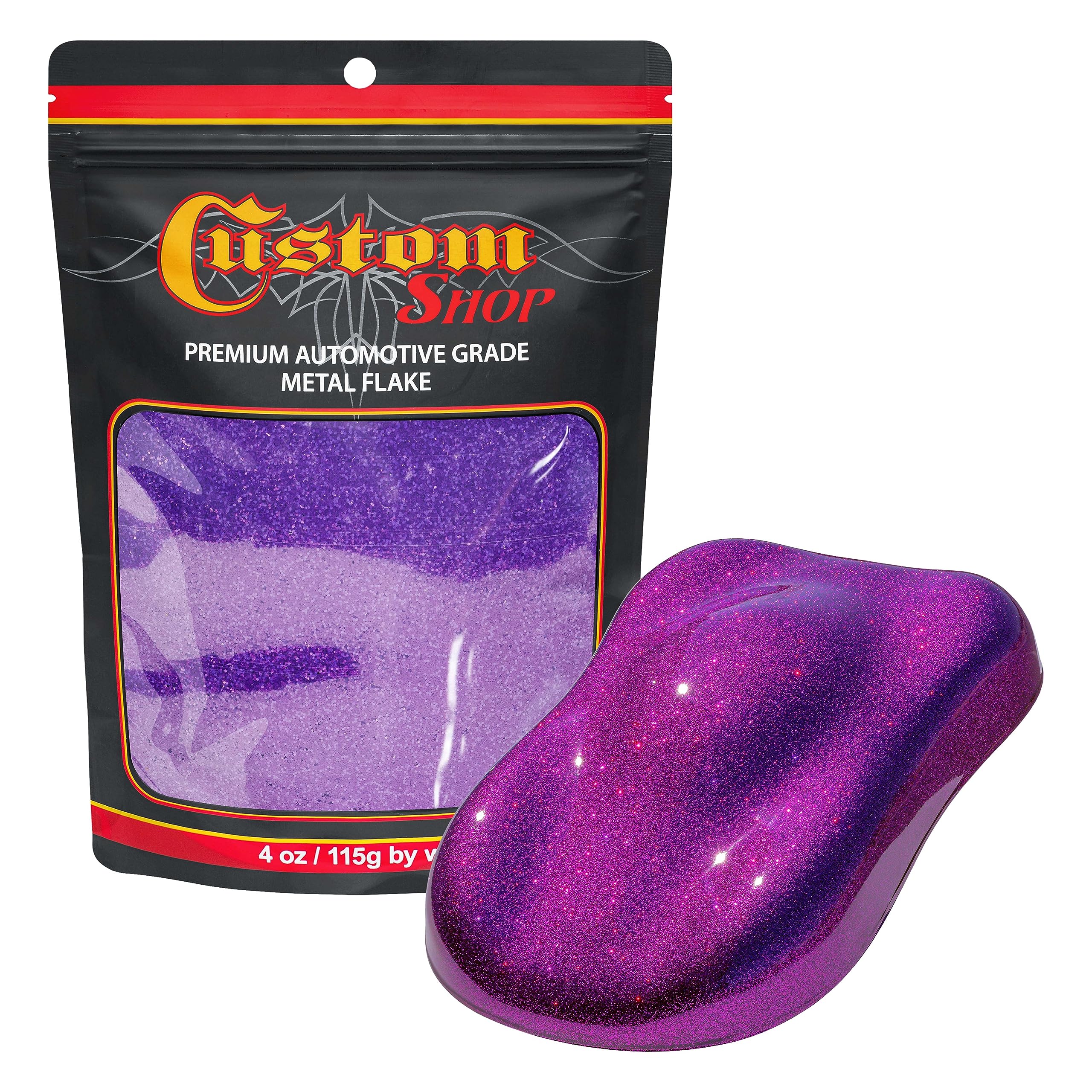 Custom Shop - Deep Purple - 4-Ounces of Large Metal Flake .025'' 625 Micron Size - Premium Automotive Grade Flake, UV, Fade & So