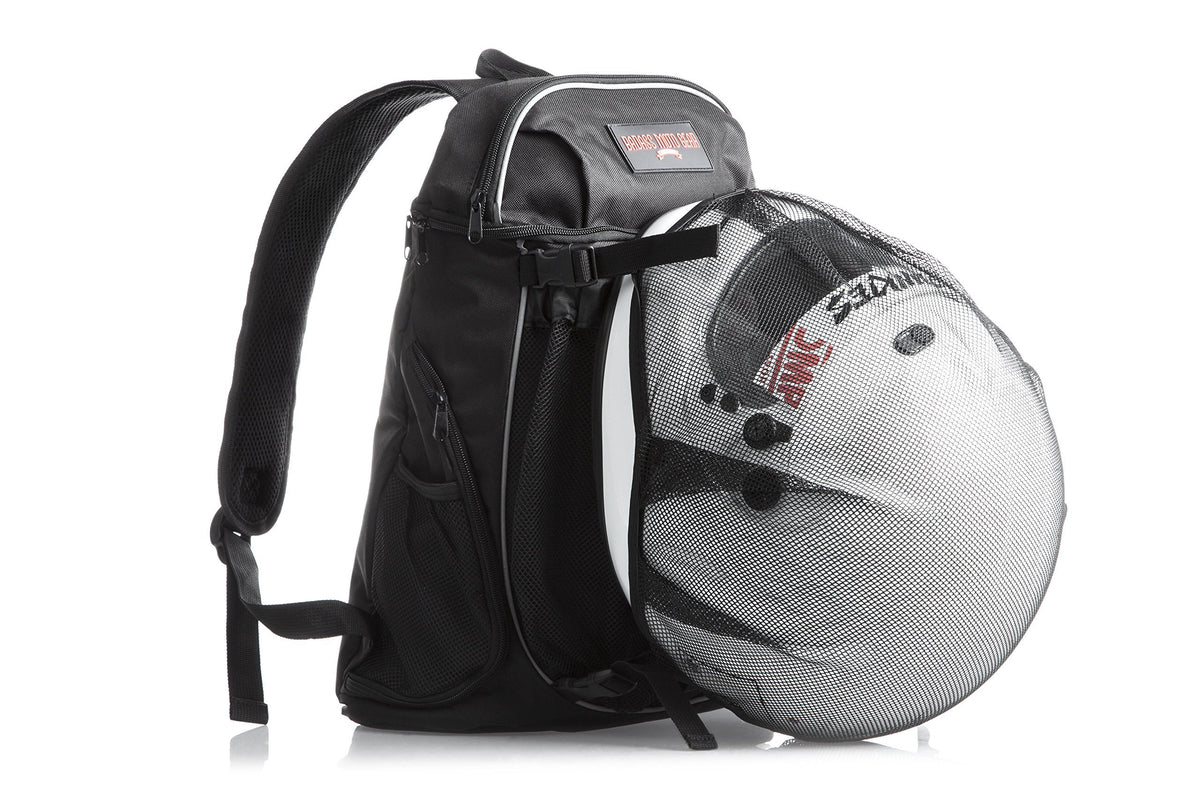 Badass Moto Motorcycle Helmet Backpack - Compact Motorcycle Backpack Helmet Holder, Motorcycle Helmet Bags, Backpack Motorcycle - Airline Approved Travel Backpack For Motorcycle Riders