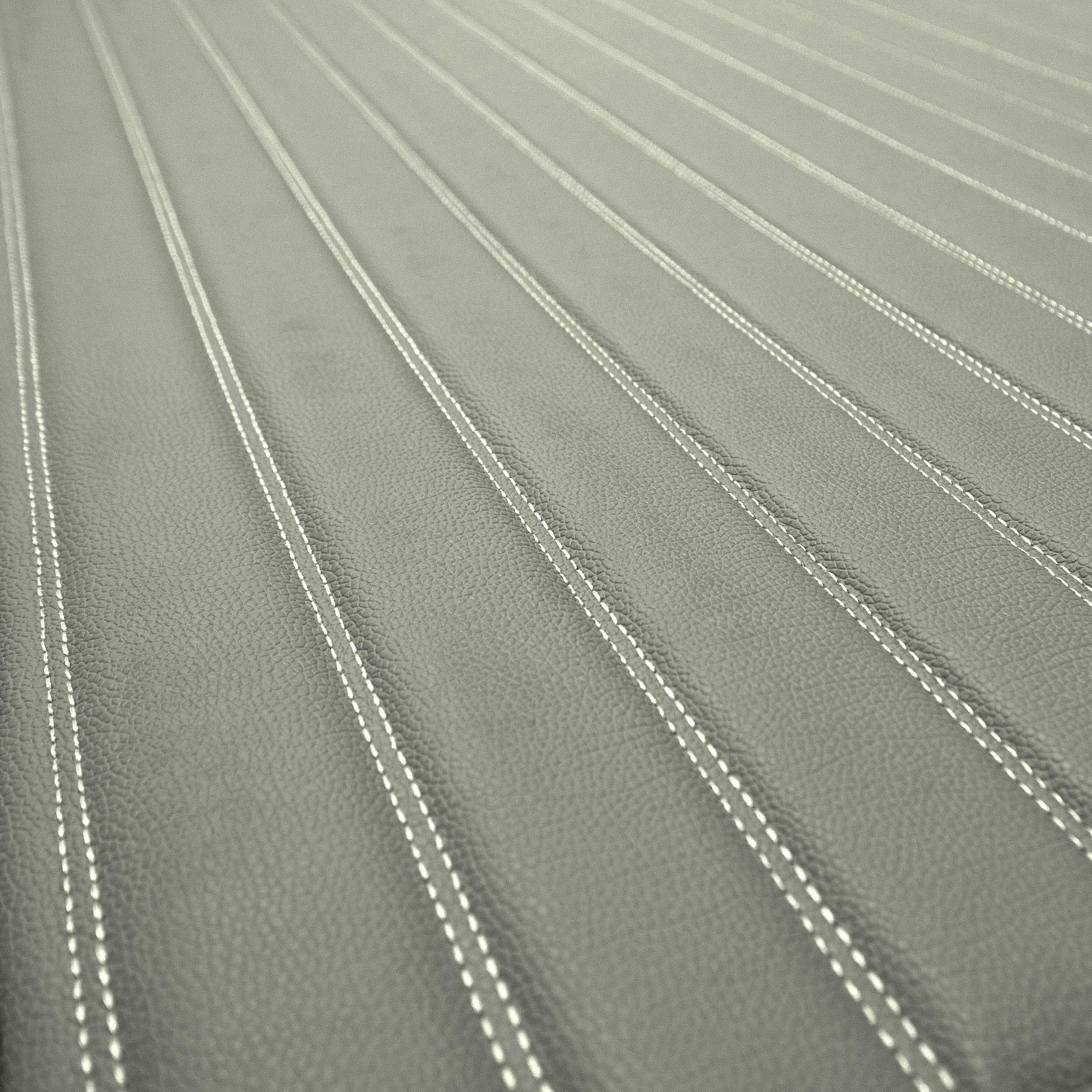 Fh Group F16500 Deluxe Heavy-Duty Faux Leather Multi-Purpose Cargo Liner, Striped, 32   , Gray Color- Fit Most Car, Truck, Suv,