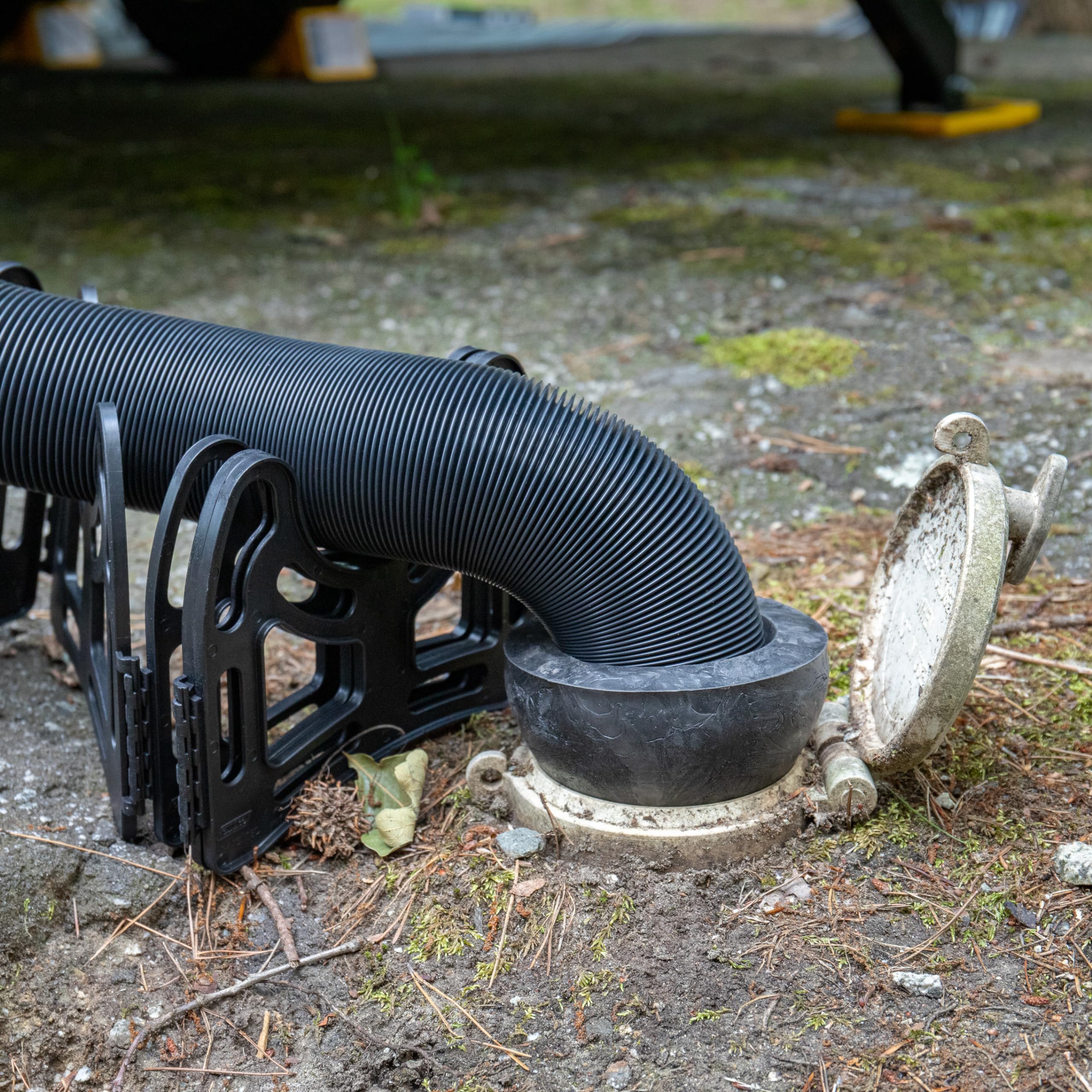 Camco 10-Foot Rv Sewer Hose - Great For The Occasional Camper - Crafted Of 12 Mils Of Hts Vinyl - Compresses To 14-Inches For Rv Storage - Black (39601)