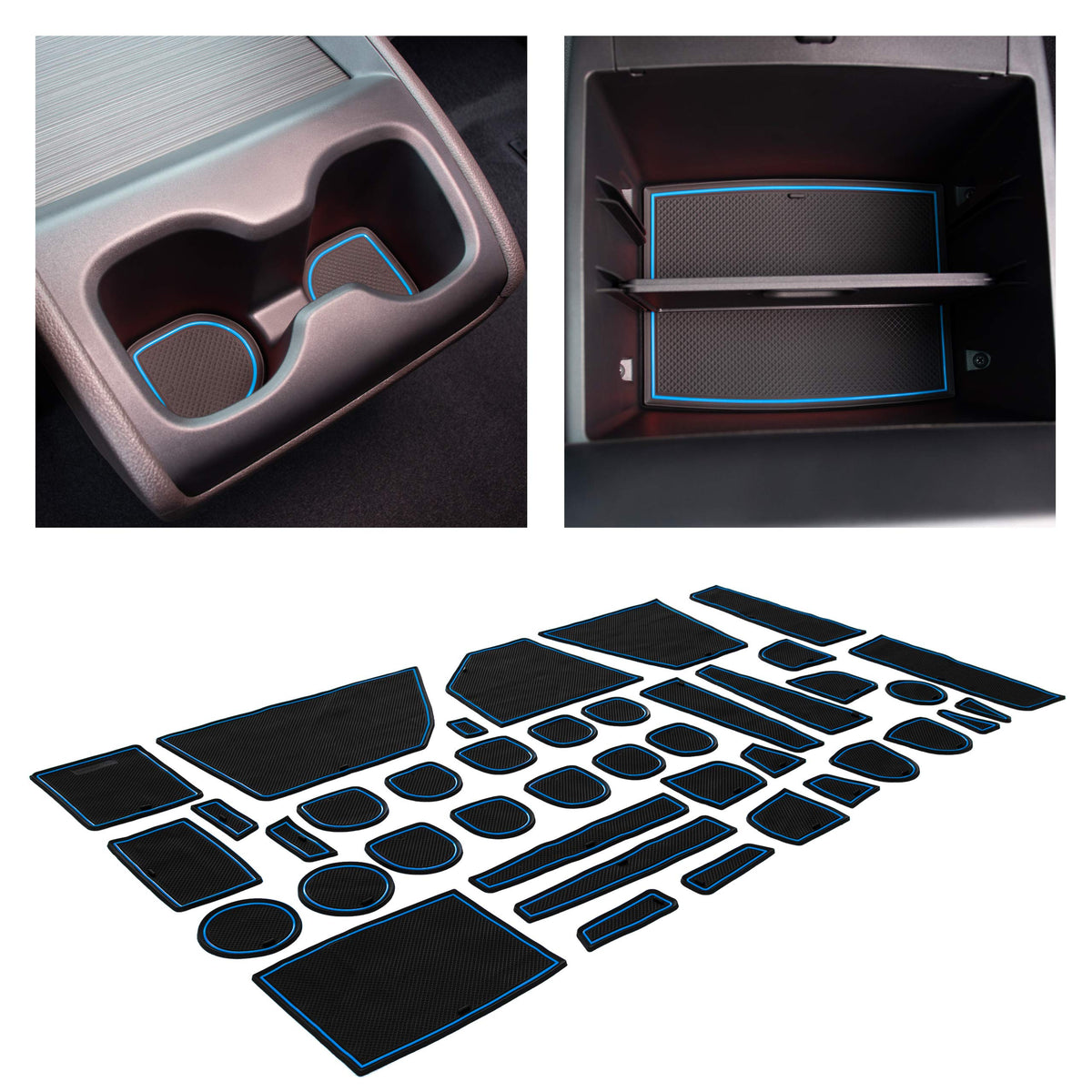 Cupholderhero Fits Honda Odyssey 2018-2024 Accessories - Premium Custom Non-Slip Anti-Dust Cup Holder Inserts, Center Console Li