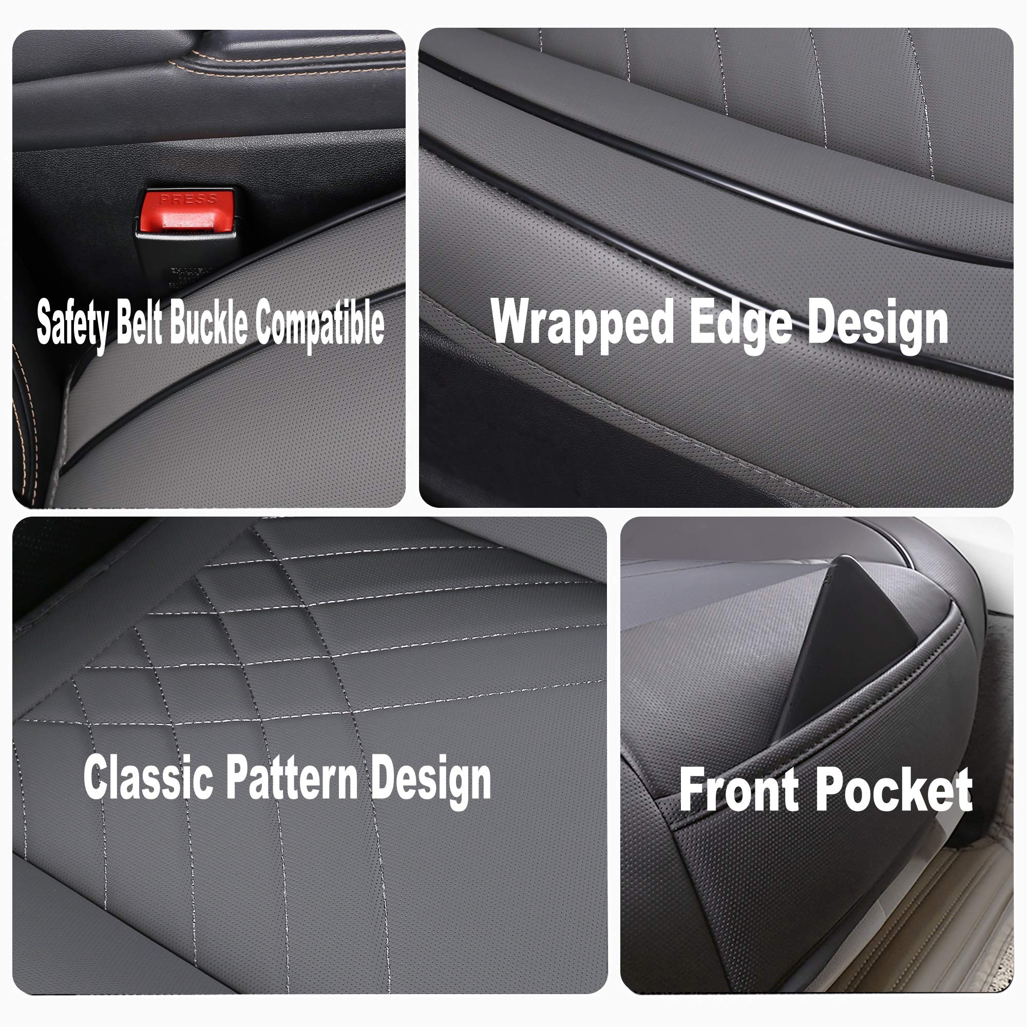 Kingphenix Car Seat Cover: Easy To Install, Fits Most Cars, Vans, Trucks, And Suvs - Gray