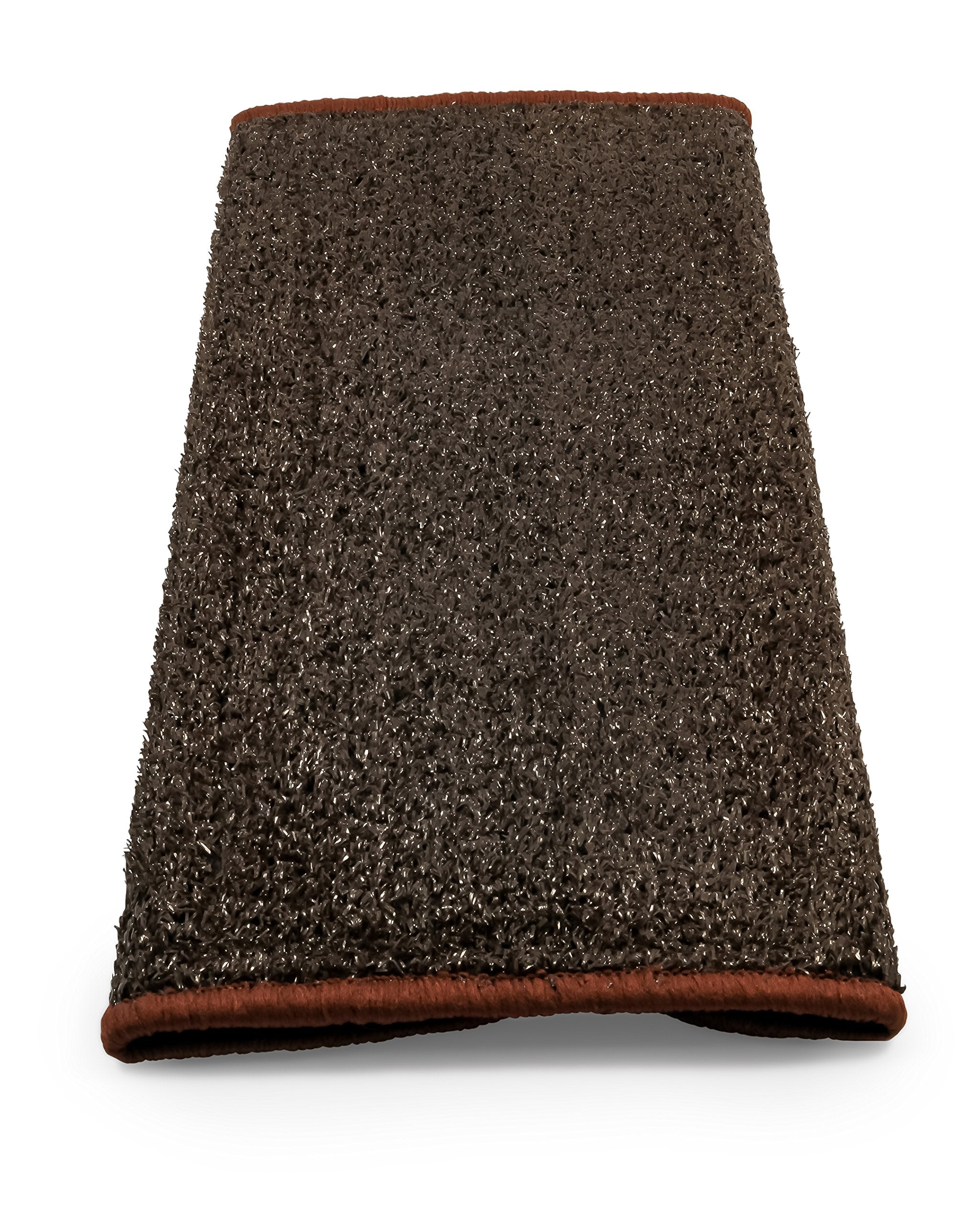 Camco 42949 Rv Step Rug (Premium Radius Wrap Around Step Rug, Turf Material (22 Wide) - Brown)