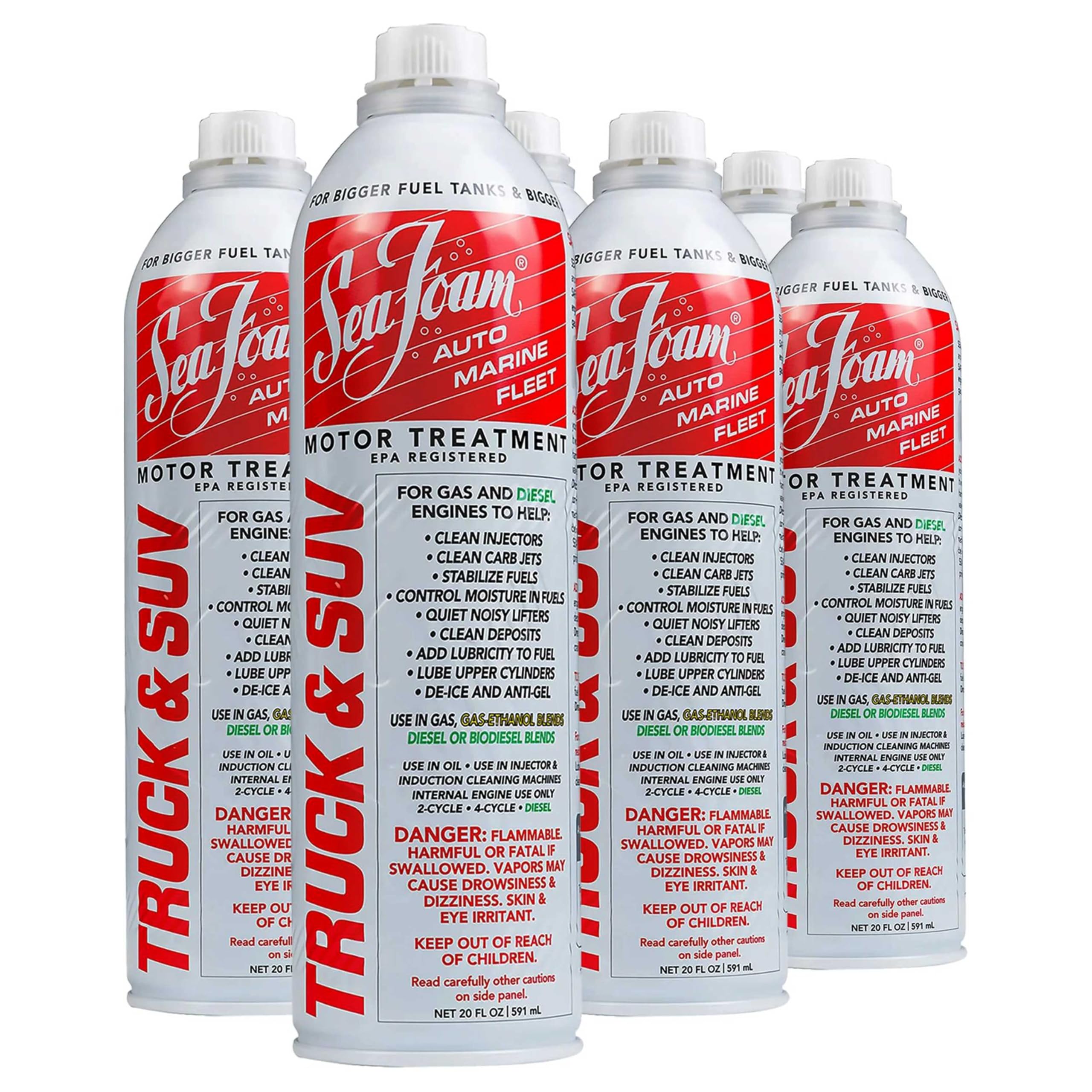 Sea Foam Truck & Suv Motor Treatment Fuel & Oil Additive, St20, 20 Oz, Pack Of 6