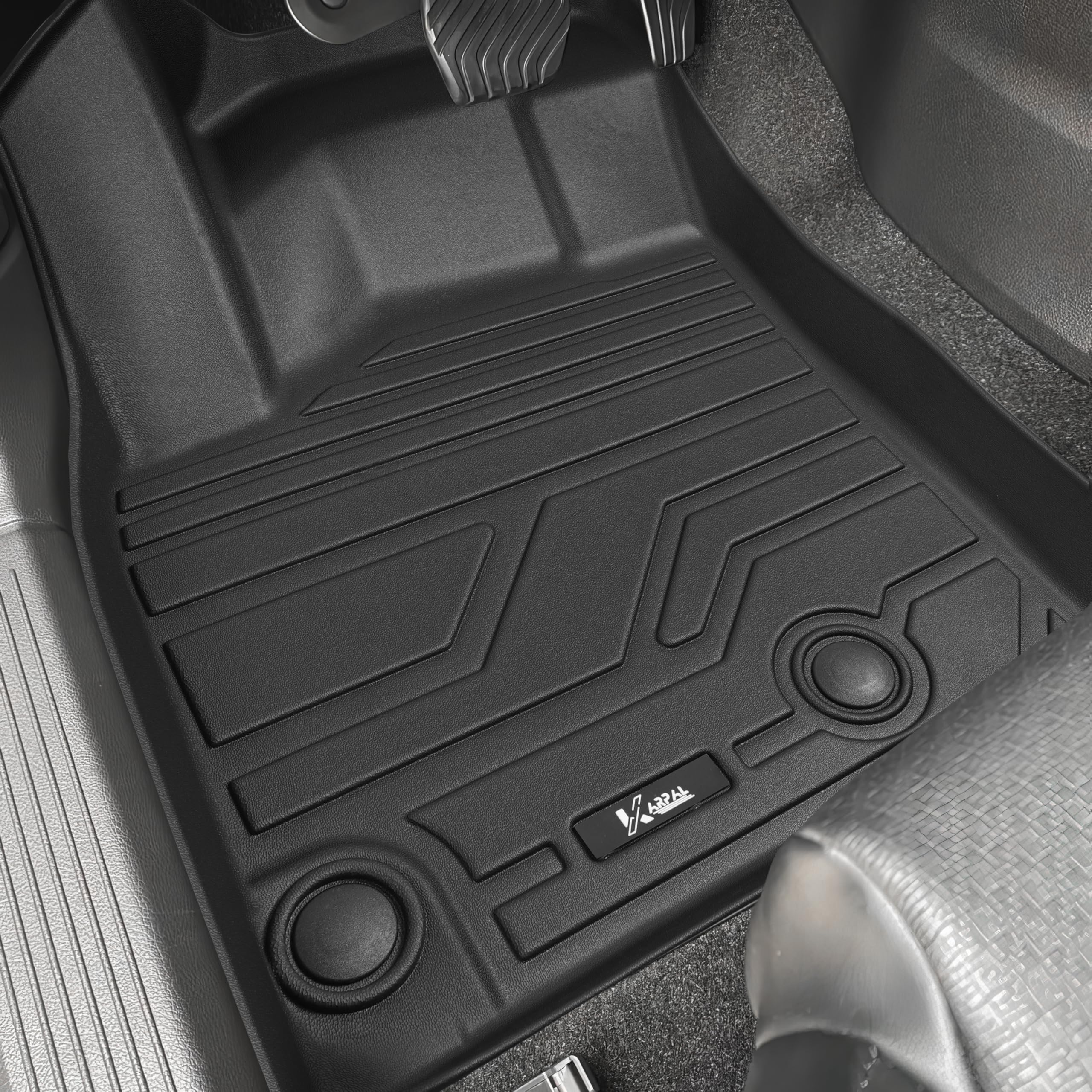 Karpal Floor Mats For 2021-2024 2025 Nissan Rogue (Not For Sport), Tpe Rubber All Weather Protection Heavy Duty Floor Liners Car
