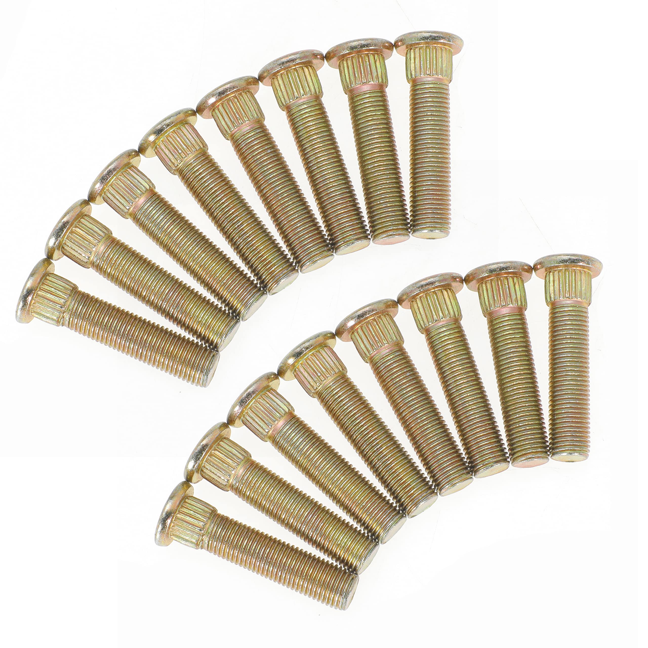 Front Wheel Stud For Polaris Ranger Crew Rzr Sportsman Trail Ace Xp Xp4 Rzr 4 570 700 800 900 2002-2022 Replace 7517871, 3/8' X 24 Thread X 1-3/4' Long (16)