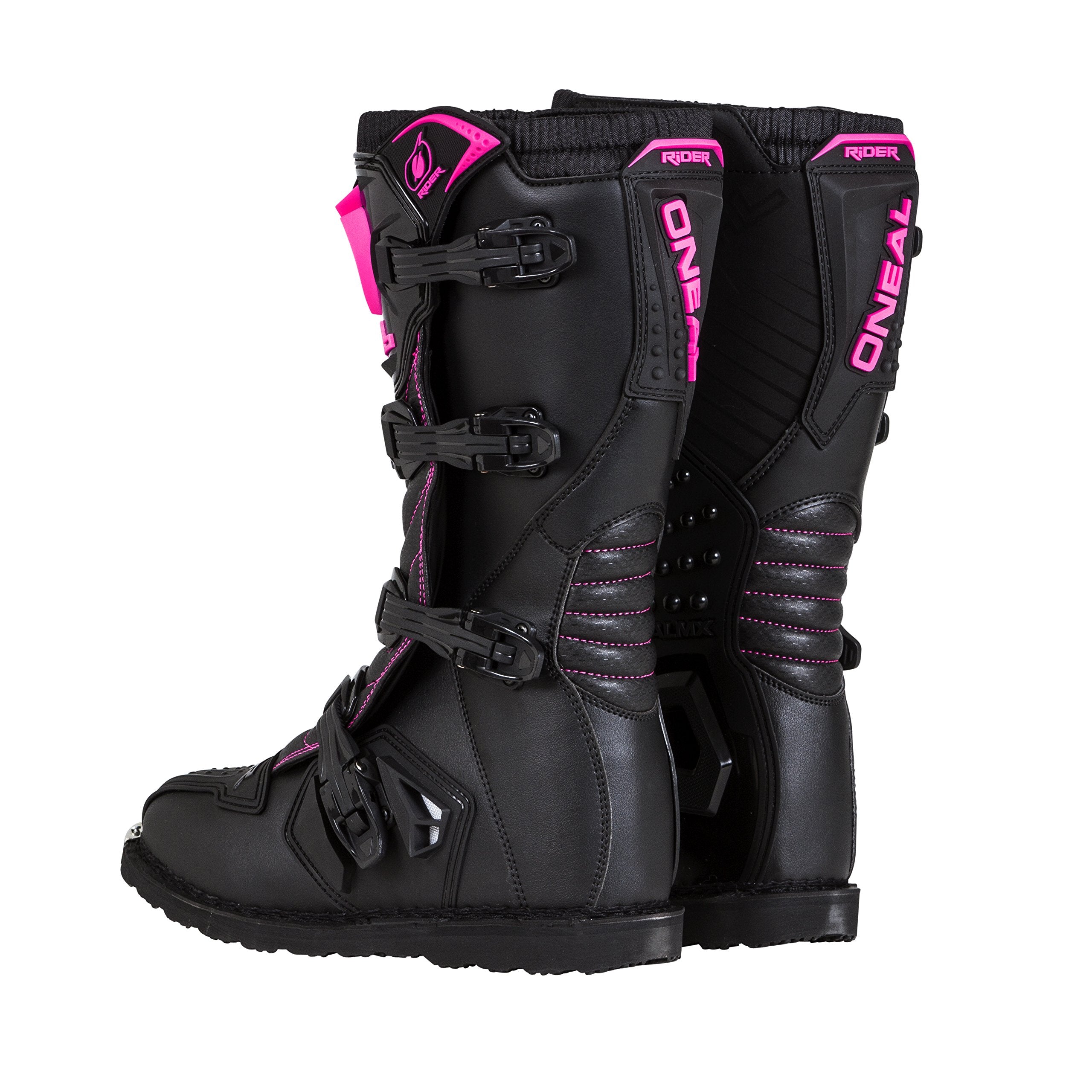 O'Neal 0325-708 Womens New Logo Rider Boot (Black/Pink, Size 8)