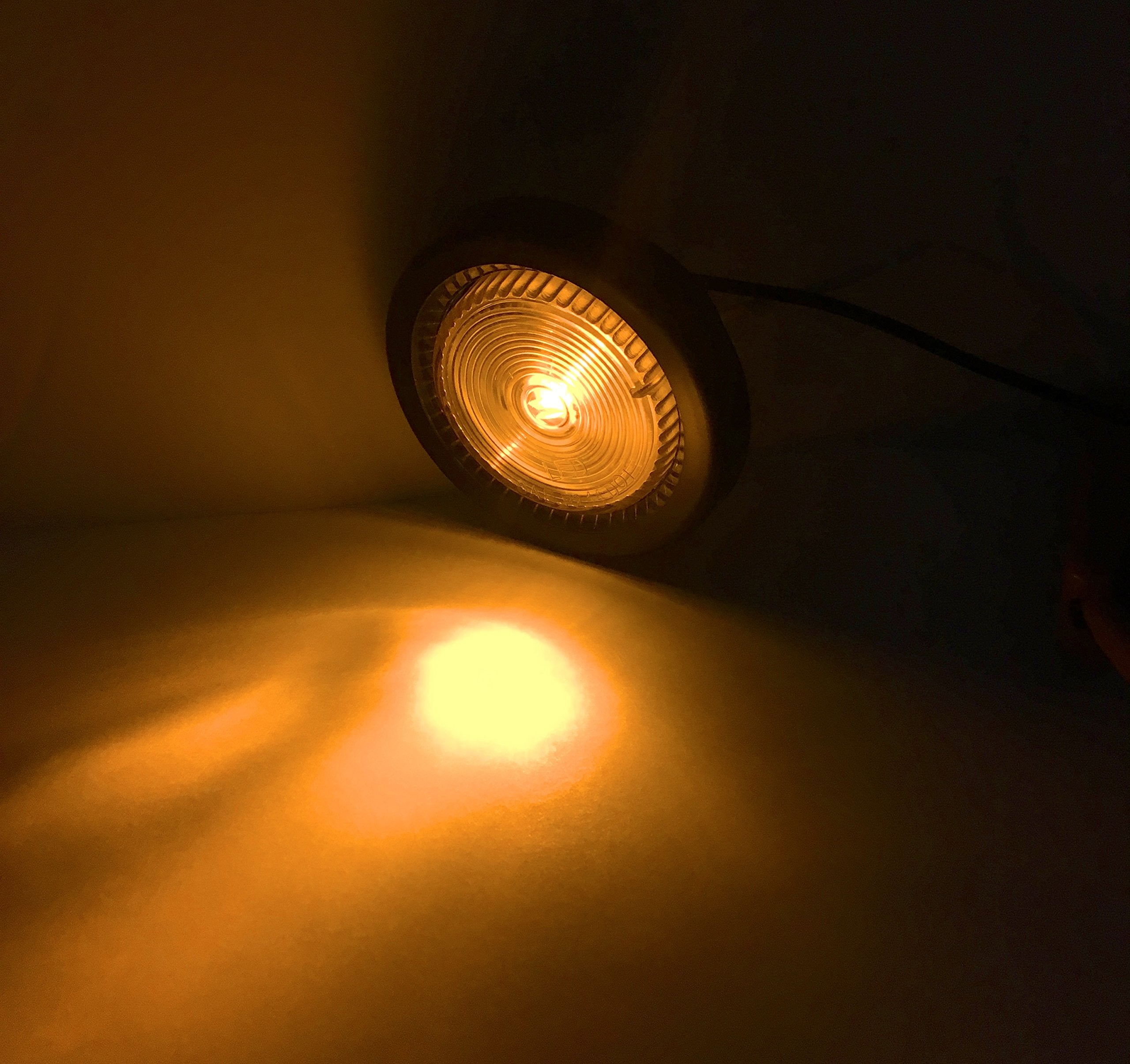 Maxxhaul 80652 2'' Led Round Clearance Side Marker Light Amber With Grommet Trailer Truck Rv,2 Pack