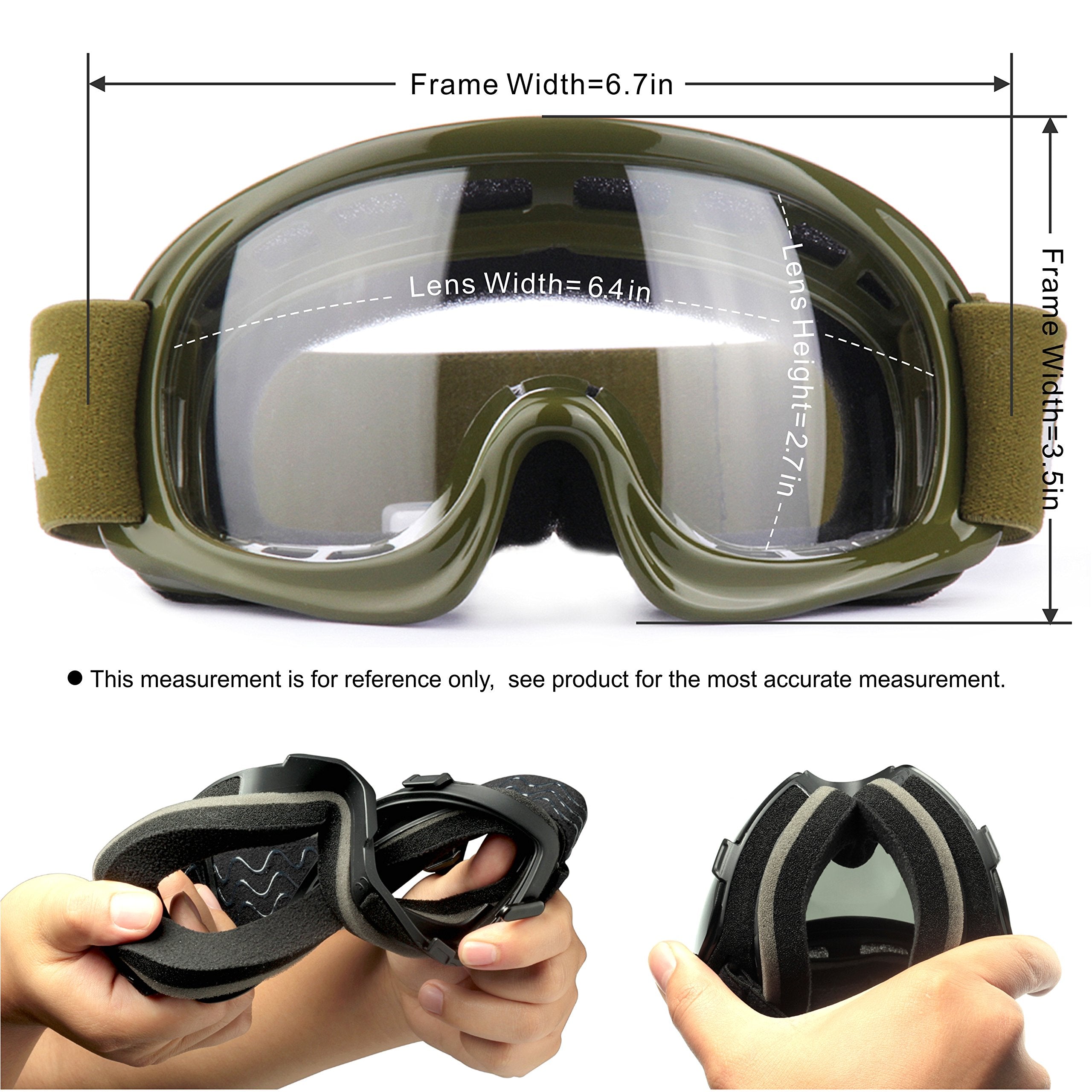 Glx Yh15 Anti-Fog Impact-Resistant Kids Youth Atv Off-Road Dirt Bike Motocross Goggles For Boys & Girls (Red, One_Size)