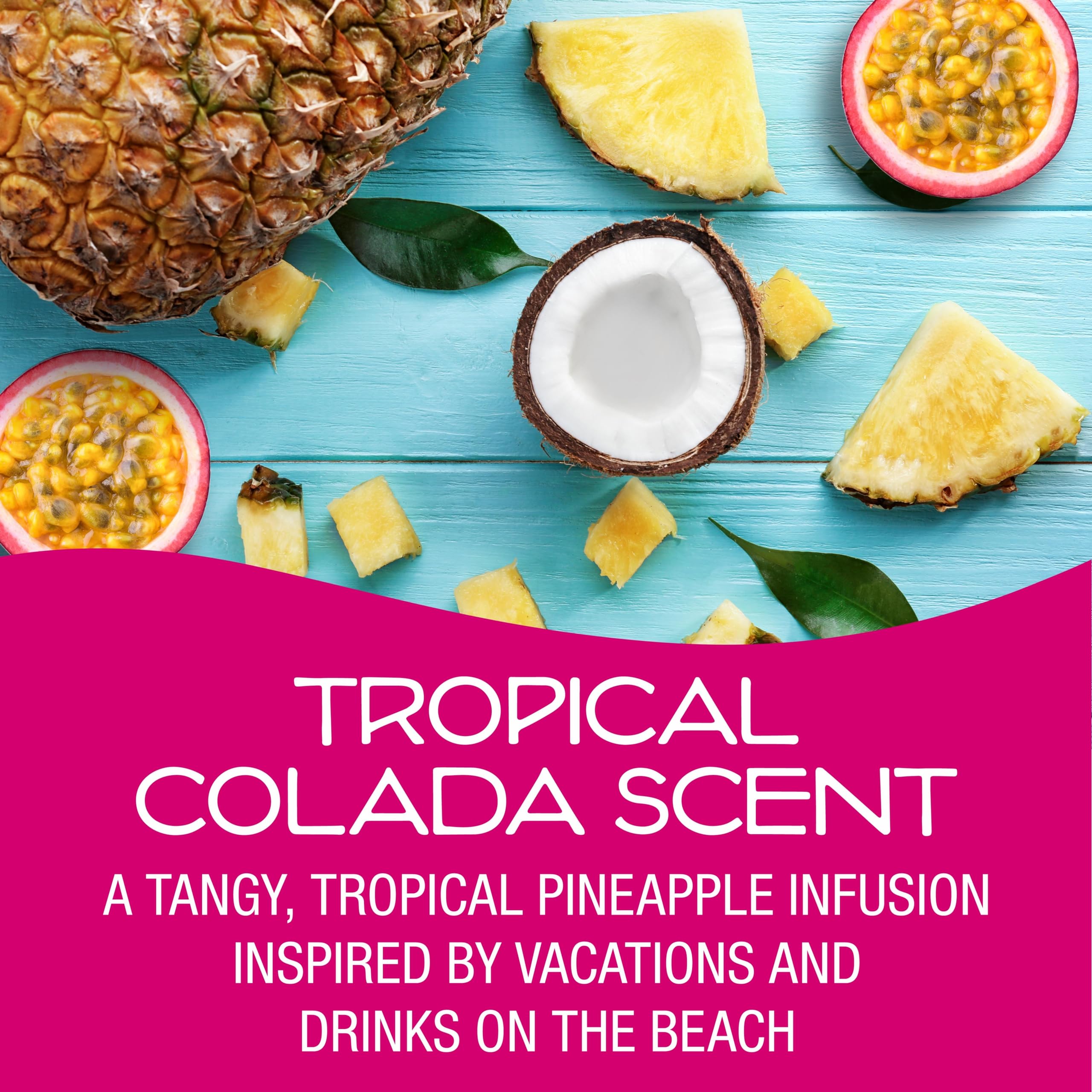 California Scents Palms Air Freshener, Tropical Colada, 6 Count (Pack of 4), Yellow Hanging Odor Eliminator, 24 Fresheners Total