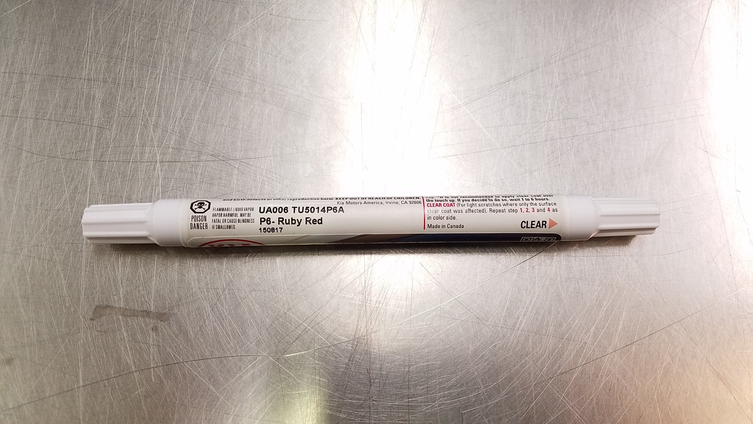 Kia UA006-TU5014P6A Touch-Up Paint Pen (- Ruby Red, 0.5 fl oz)