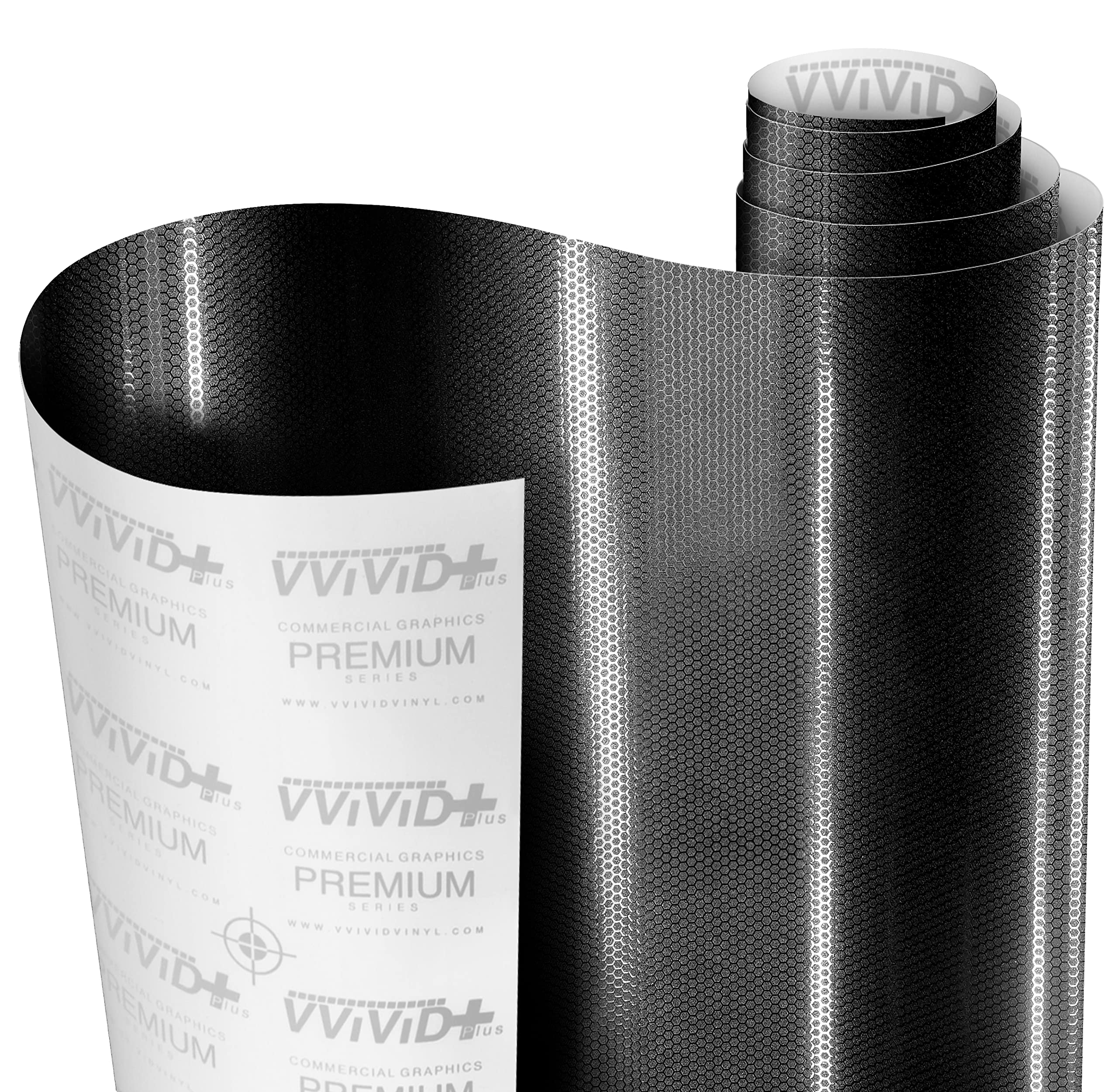 VViViD+ Honeycomb Matte Black Small Pattern Car Wrap Vinyl (1ft x 5ft)