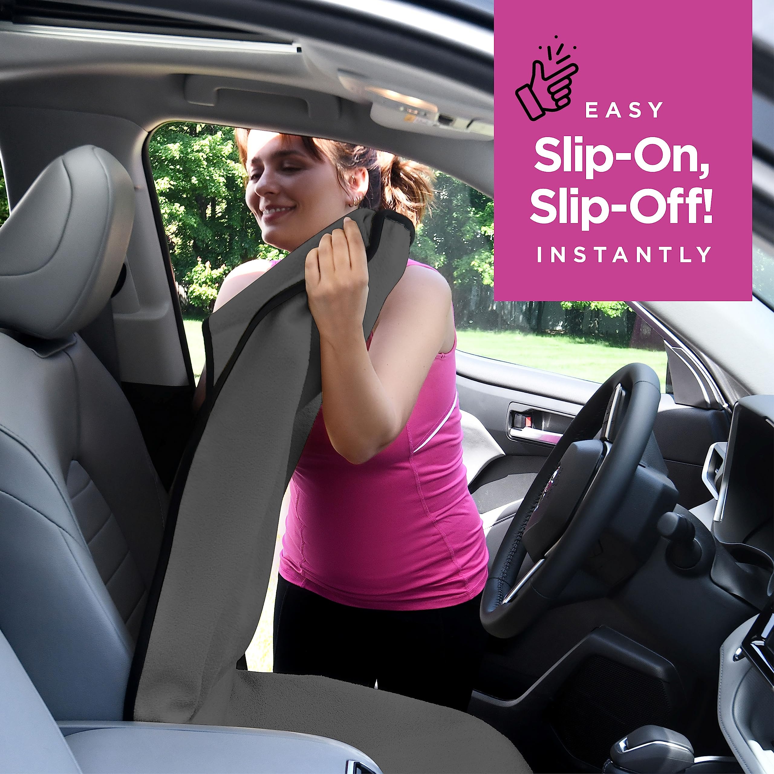 Lebogner Waterproof Sweating Car Seat Cover For Post Gym Workout, Running, Swimming, Beach And Hiking, Universal Fit Anti-Slip B