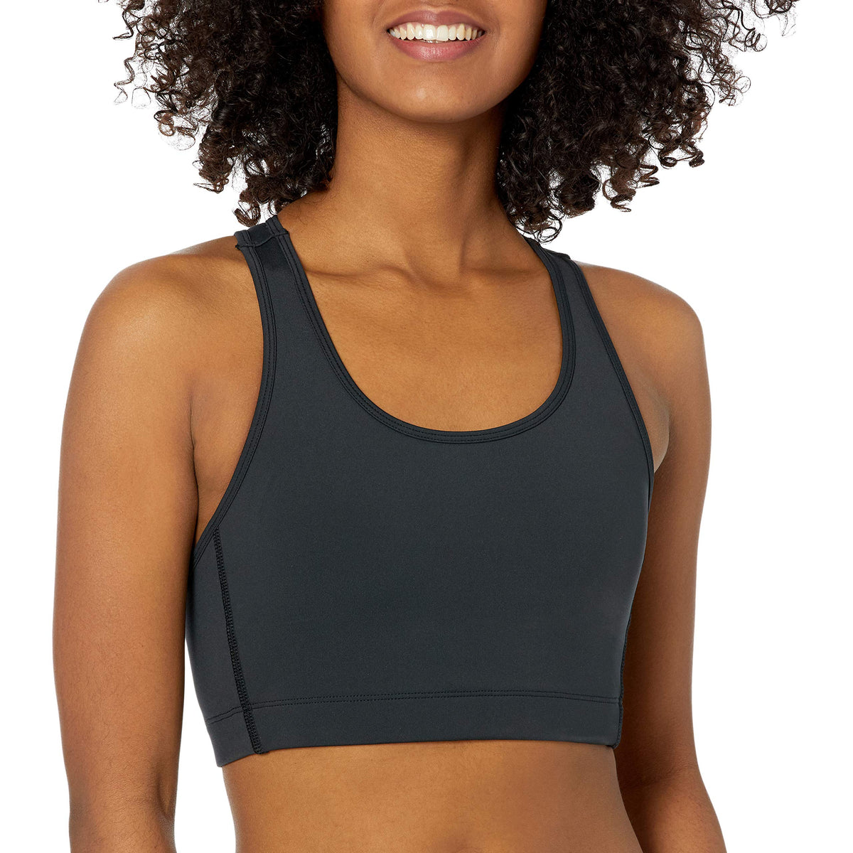 Amazon Essentials Womens Active Sculpt Medium Support Racerback Sports Bra, Black, X-Large