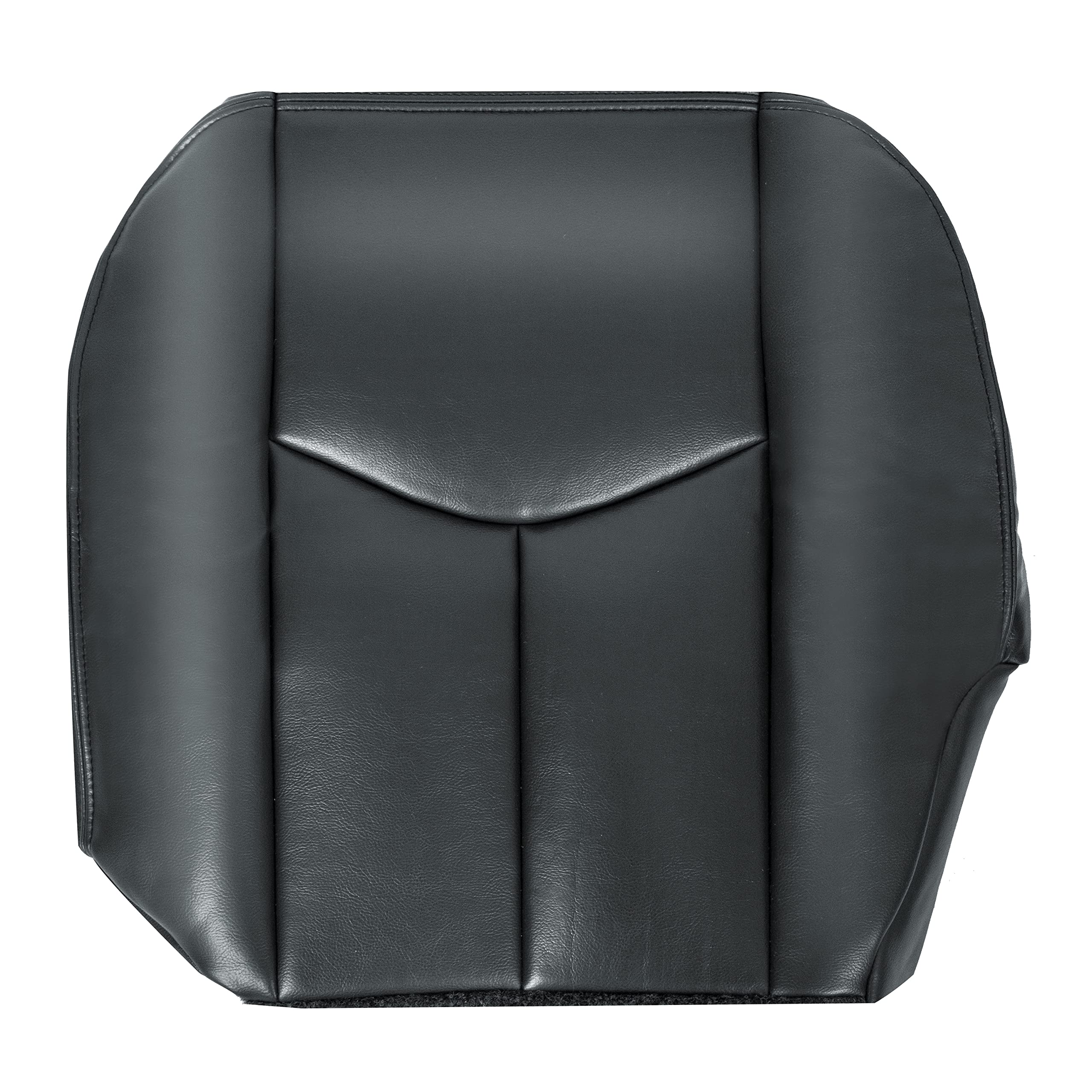 ECOTRIC Seat Cover Compatible with 2003-2006 Chevy Silverado 1500 2500 New Synthetic Leather Diver Bottom Dark Gray