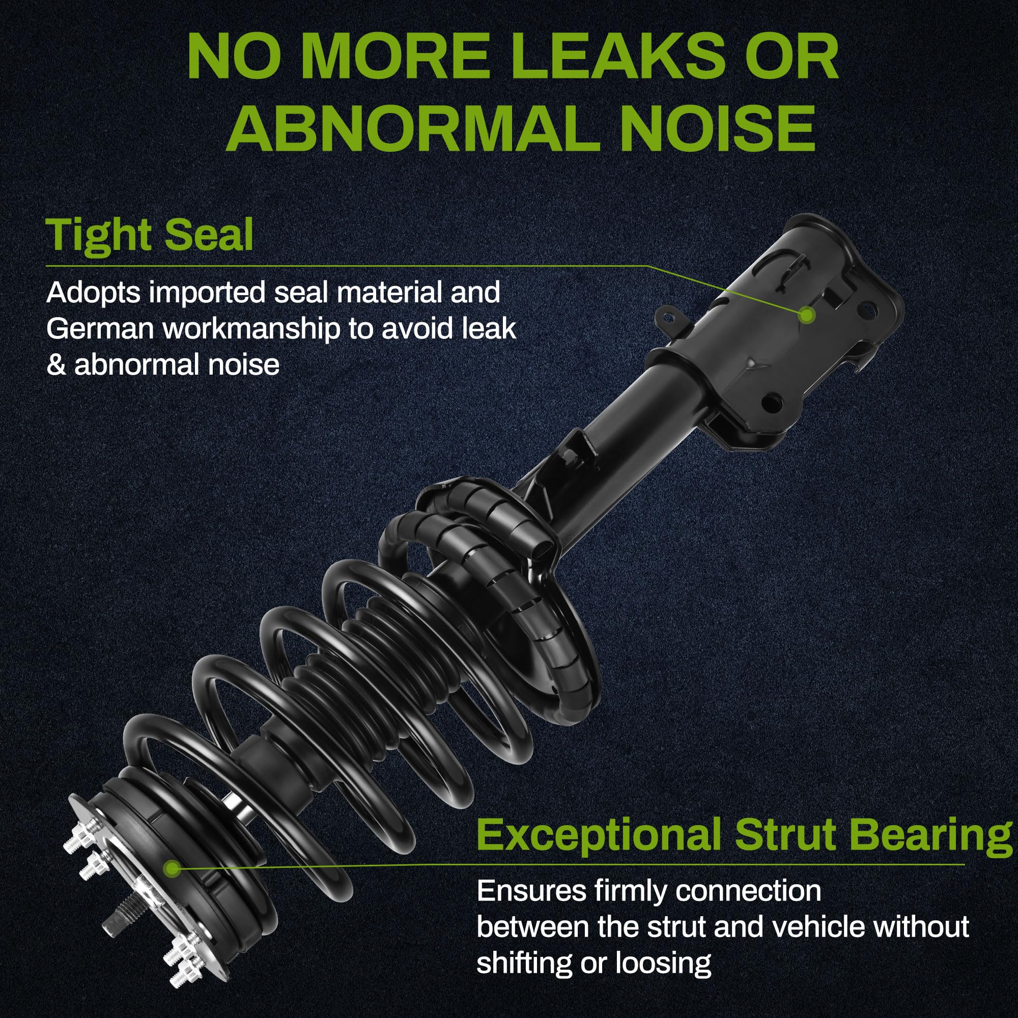 Autosaver88 Rear And Front Pair Complete Struts Shocks Assembly Compatible With 2005-2010 Ford Mustang