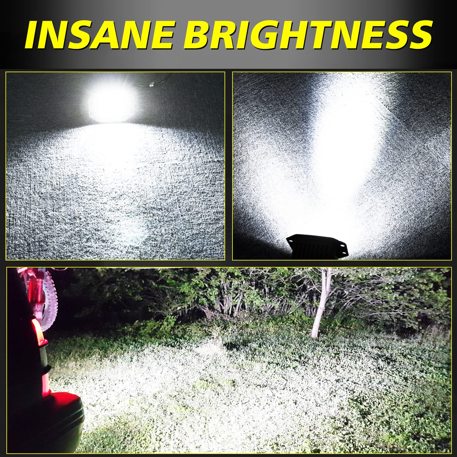 Flush Mount Led Pods, Akd Part 2Pcs 84W Flush Mount Led Driving Lights Spot Beam Backup Reverse Lights Off Road Fog Lights Bumpe