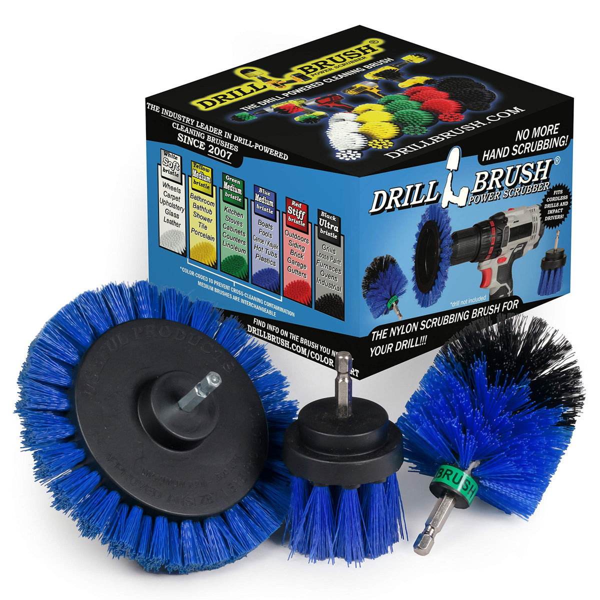 Pool Grout Cleaning Brush Kit - Professional Pool Accessories - Boat Cleaning Supplies - Boat Deck Cleaning Brush Set - Tank Cle