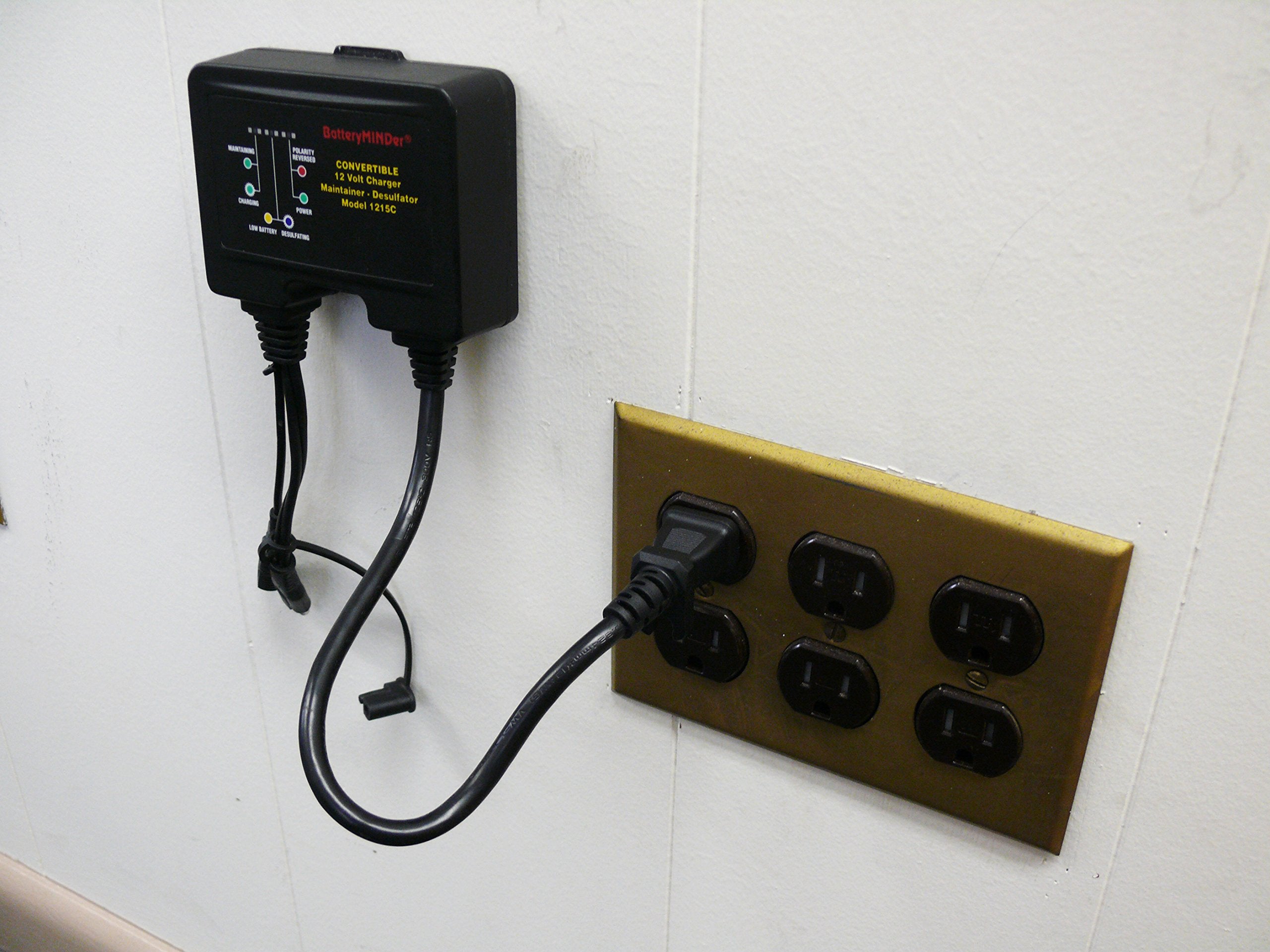 Batteryminder 1215C: 12 Volt-1.5 Amp Convertible Multi-Use On-Board, Benchtop Battery Charger, Battery Maintainer, And Battery D