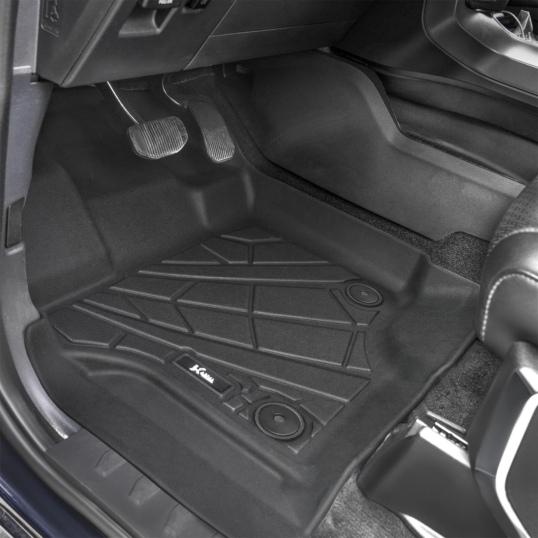 Karpal Floor Mats Fit 2015-2024 Ford F150 Supercrew Cab/ 2022-2024 F-150 Lightning Floor Liners (W/O Fold Flat Storage), Custom