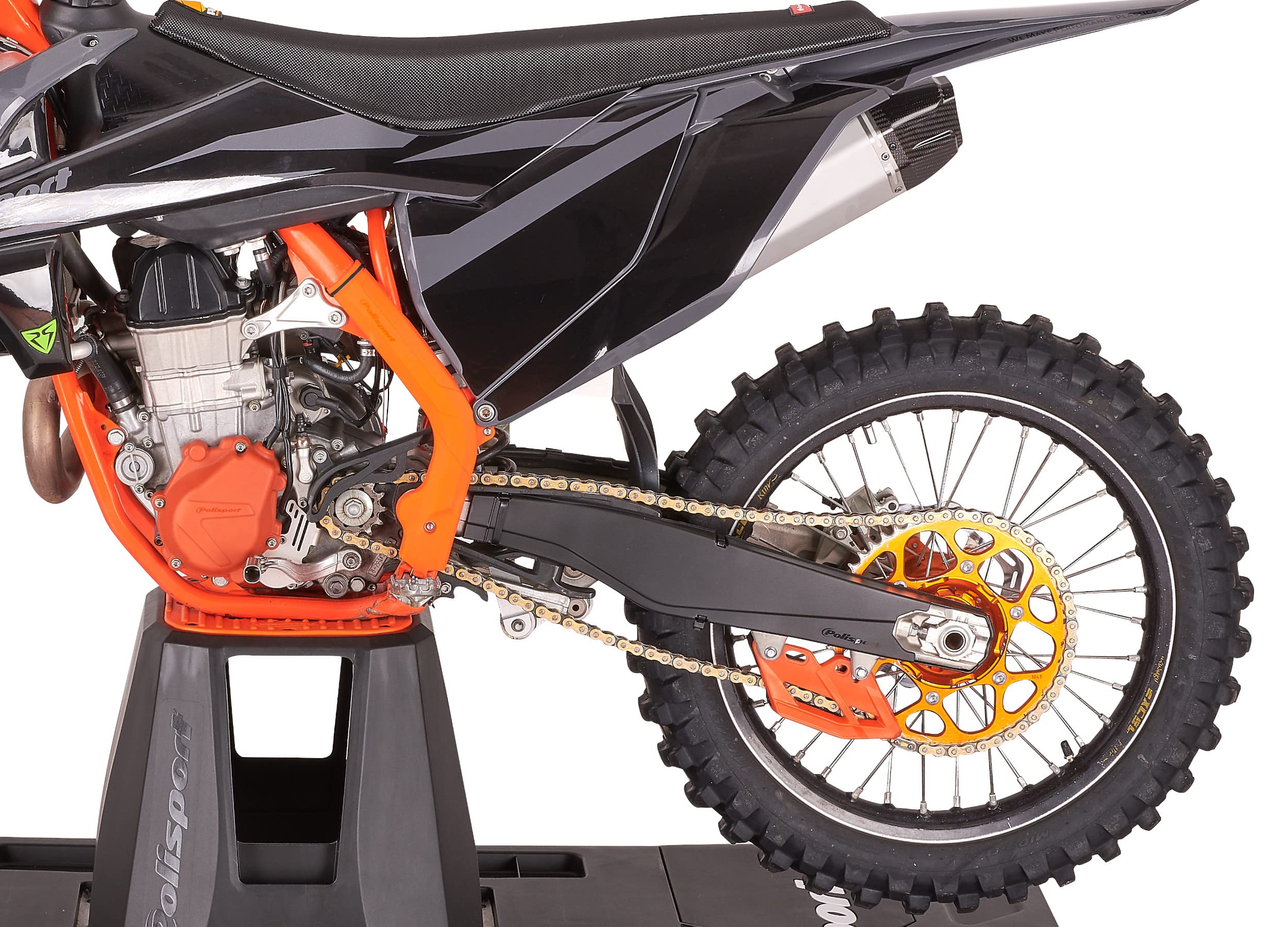 Polisport Swingarm Protector (BLACK) For 08-21 YAMAHA YZ250