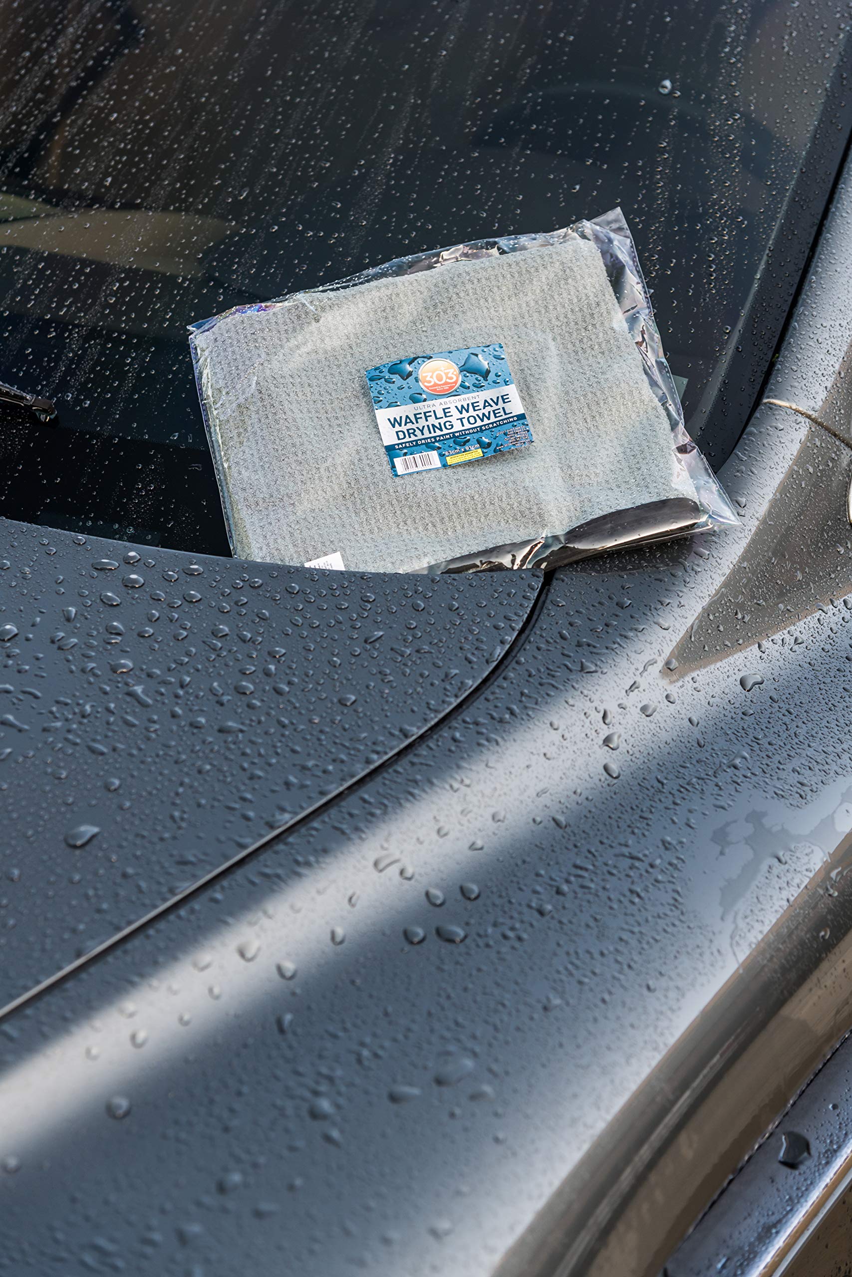 303 Products Waffle Weave Drying Towel - Premium And Ultra Absorbent - Safely Dries Paint Without Scratching - Perfect For Use A