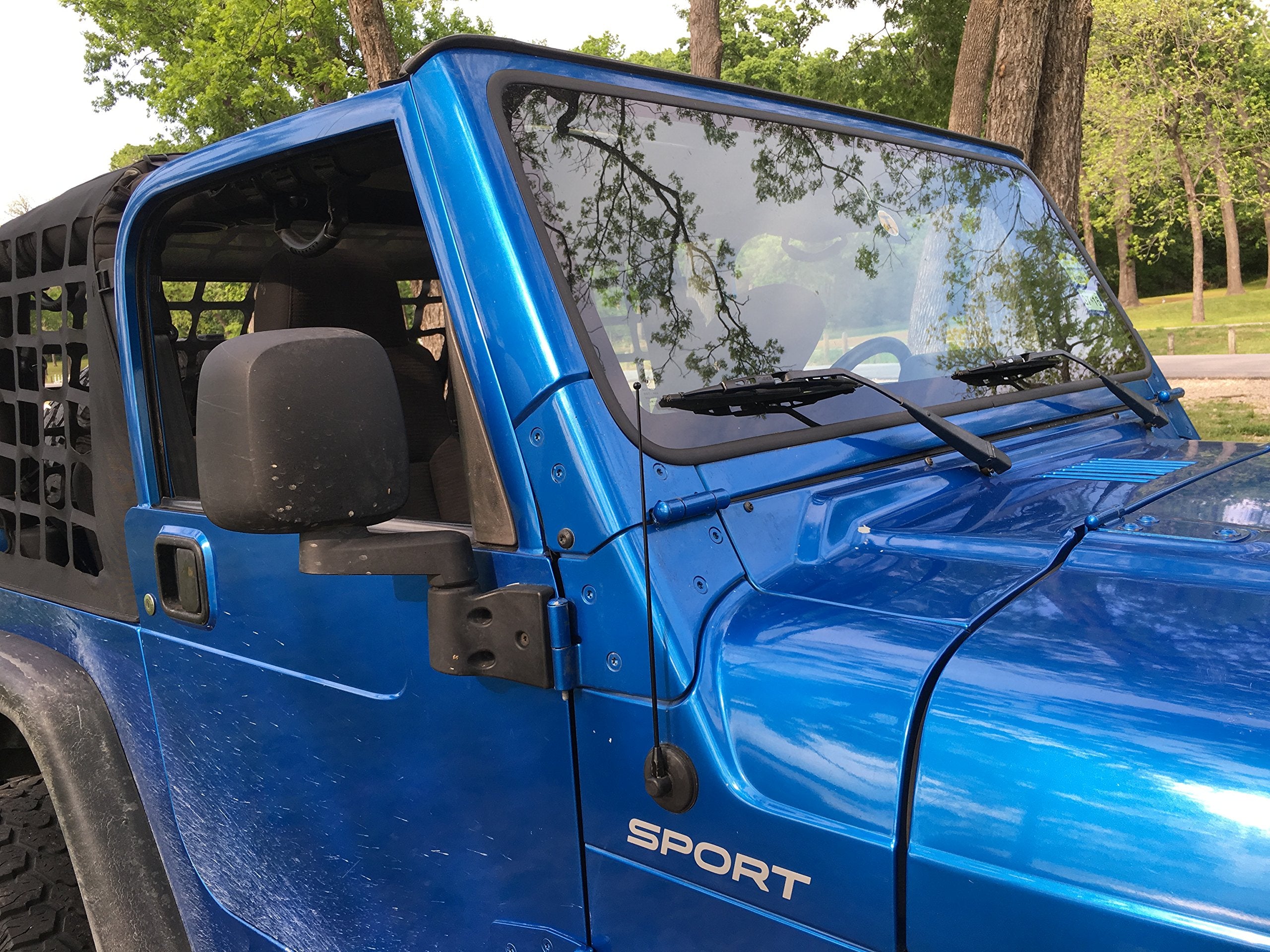 Antennamastsrus - 12 Inch Black Short Antenna Is Compatible With Ford F-250 Super Duty (2017-2023) - Spiral Wind Noise Cancellation - Spring Steel Construction - Stainless Steel Threading