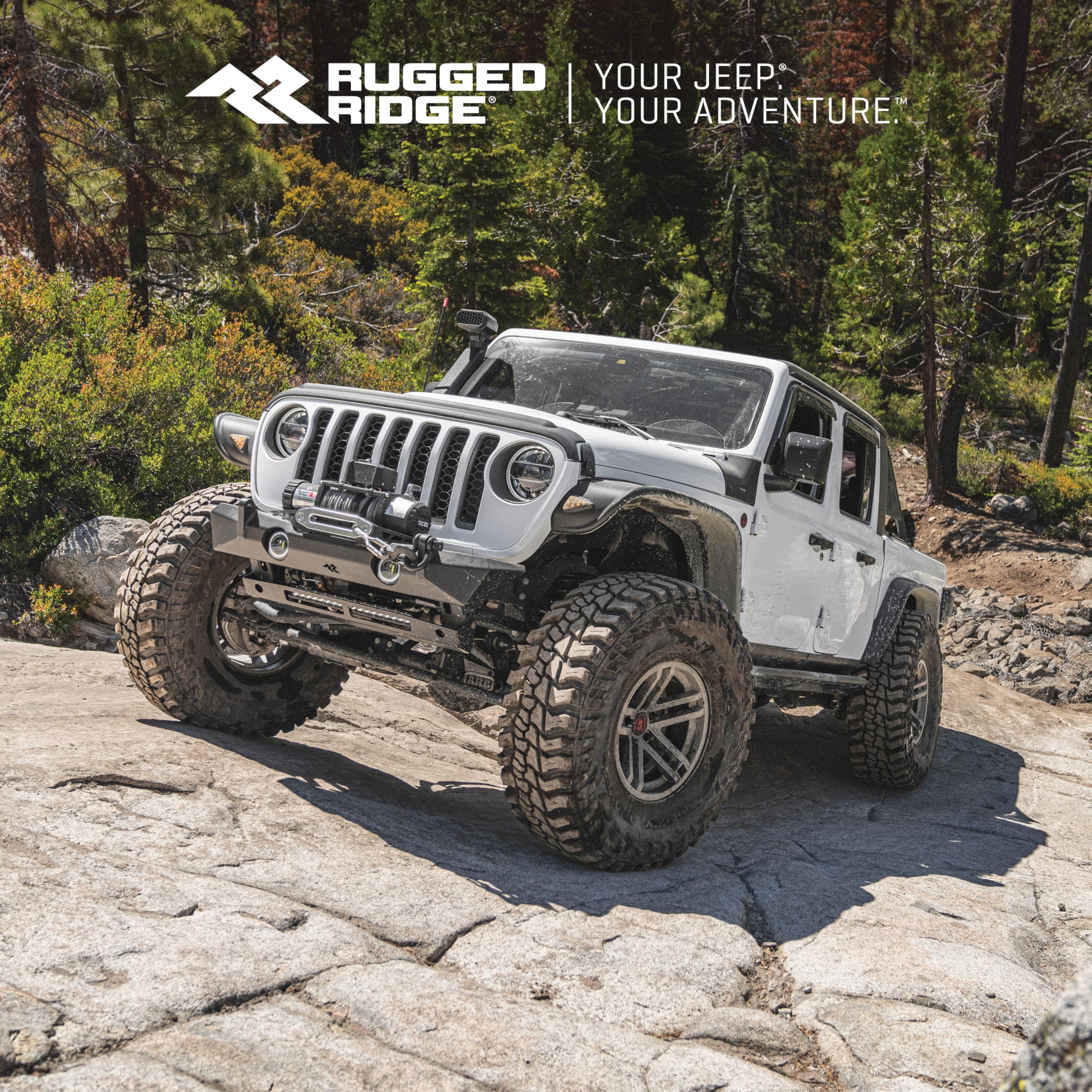 Rugged Ridge Front Floor Liners For Ford F-250/F-350 | Pair, All-Terrain, Black | 82902.07 | Fits 1999-2007 Ford F-250/F-350 Super Duty Regular Cab/Extended Cab/Supercrew