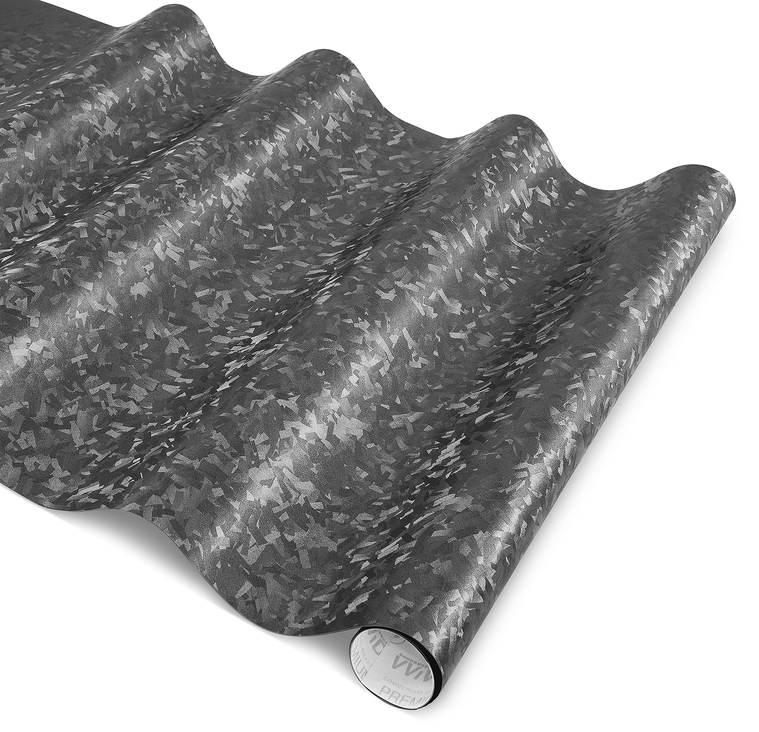 Vvivid+ Forged Composite Carbon Patternless Car Vinyl Wrap Roll (100Ft X 5Ft, Ghost Metal)