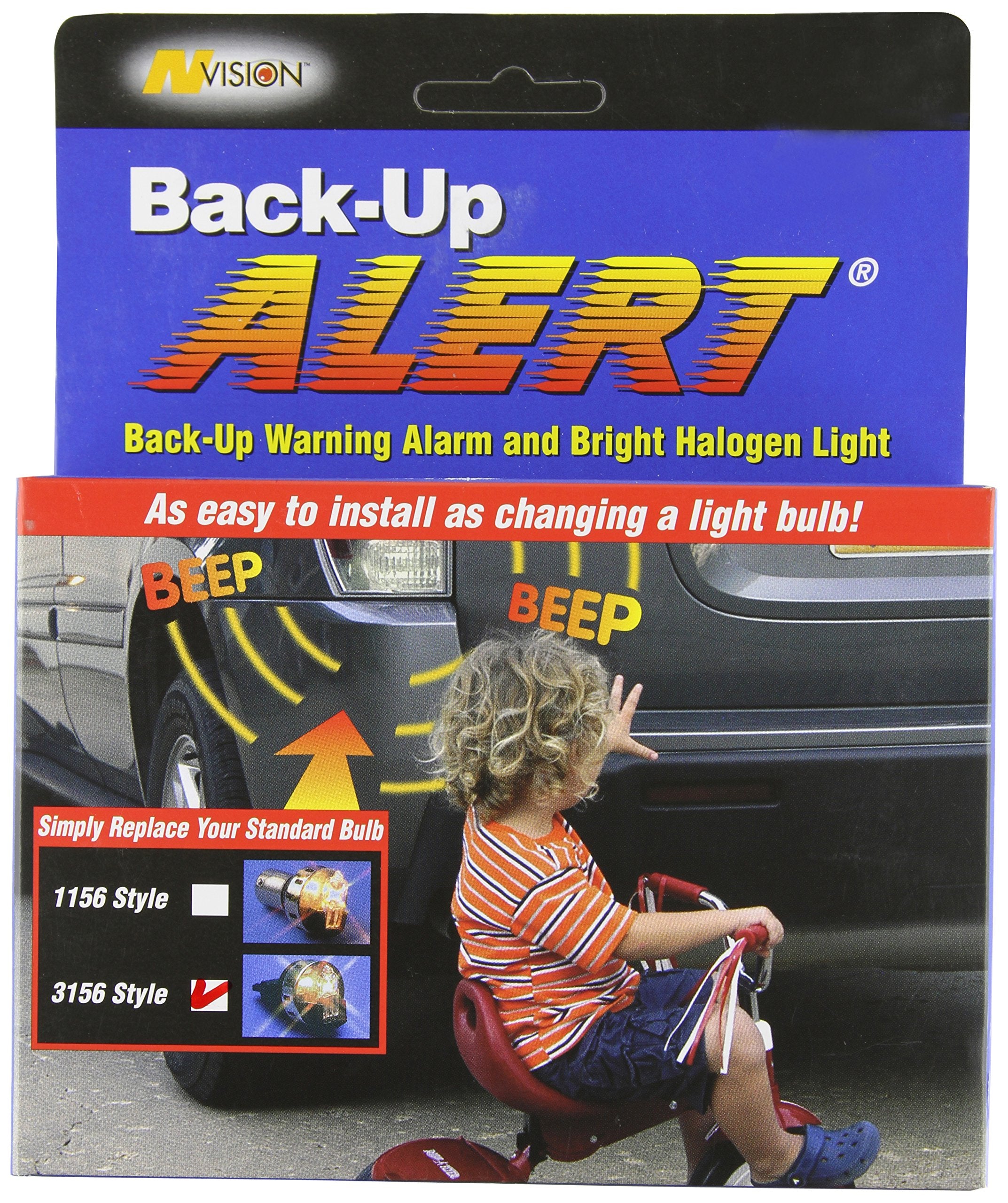nVision Hopkins 20101VA-CL-EN Back-Up Alert with Audible Back-Up Warning 3156 Style Light Bulb