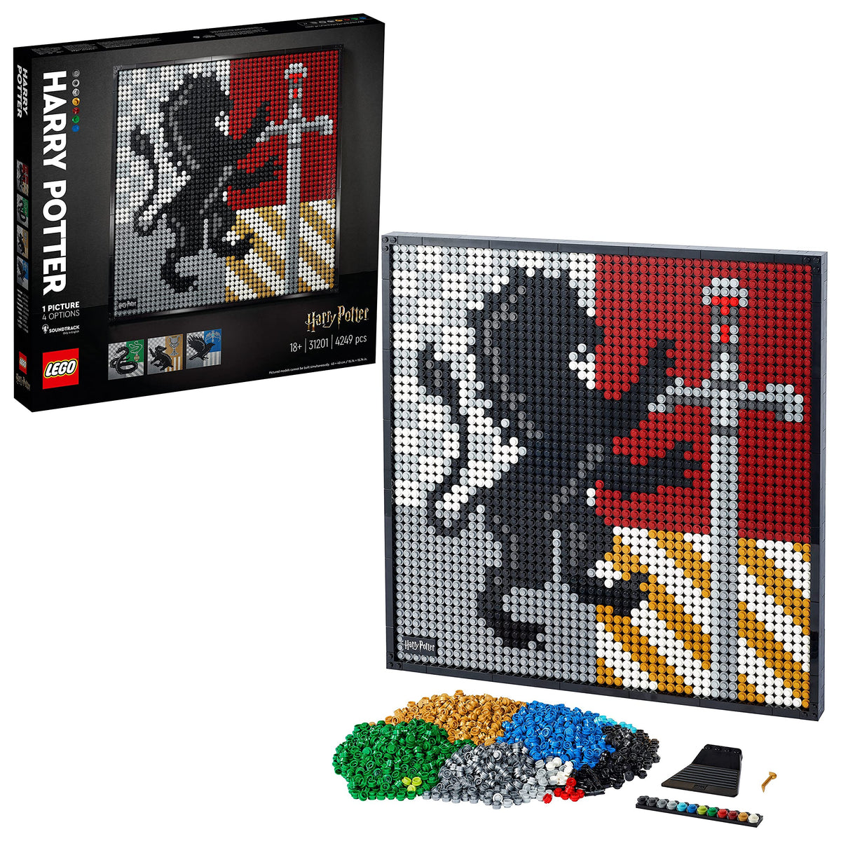Lego Art Harry Potter Hogwarts Crests 31201 Building Kit; Perfect For Adults Who Love Hobbies And Collectibles, New 2021 (4,249 