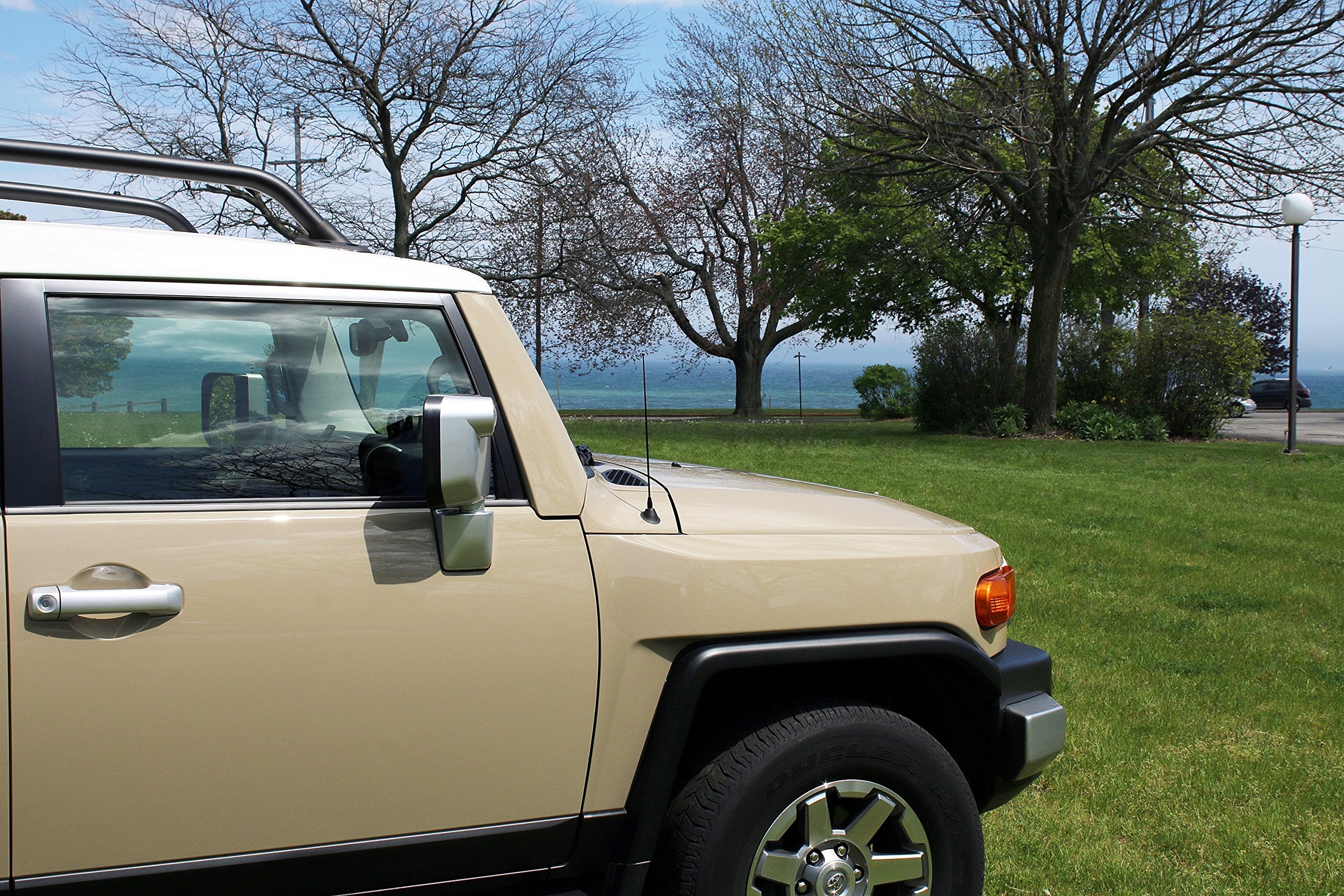 Antennamastsrus - 12 Inch Black Short Antenna Is Compatible With Ford F-150 - F-150 Raptor (2009-2025) - Spiral Wind Noise Cance