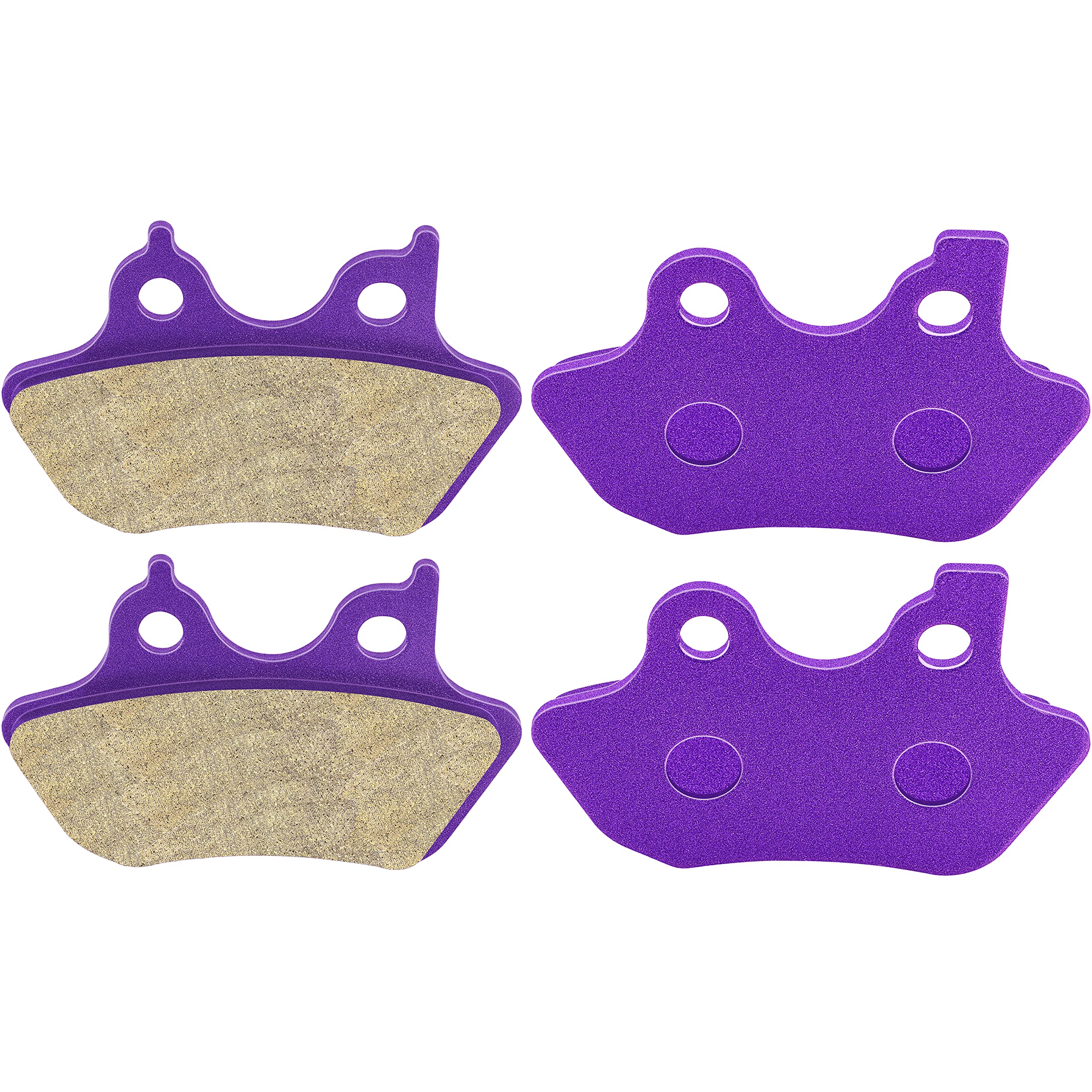 Eccpp Brake Pads For Softail Flstci Flstc Heritage Classic 2000-2007/Fat Boy/Dyna Electra Glide/Sportster Xlh883R/Fxst Softail Standard/Fxstb Night Train, Fa400 Front And Rear Carbon Fiber