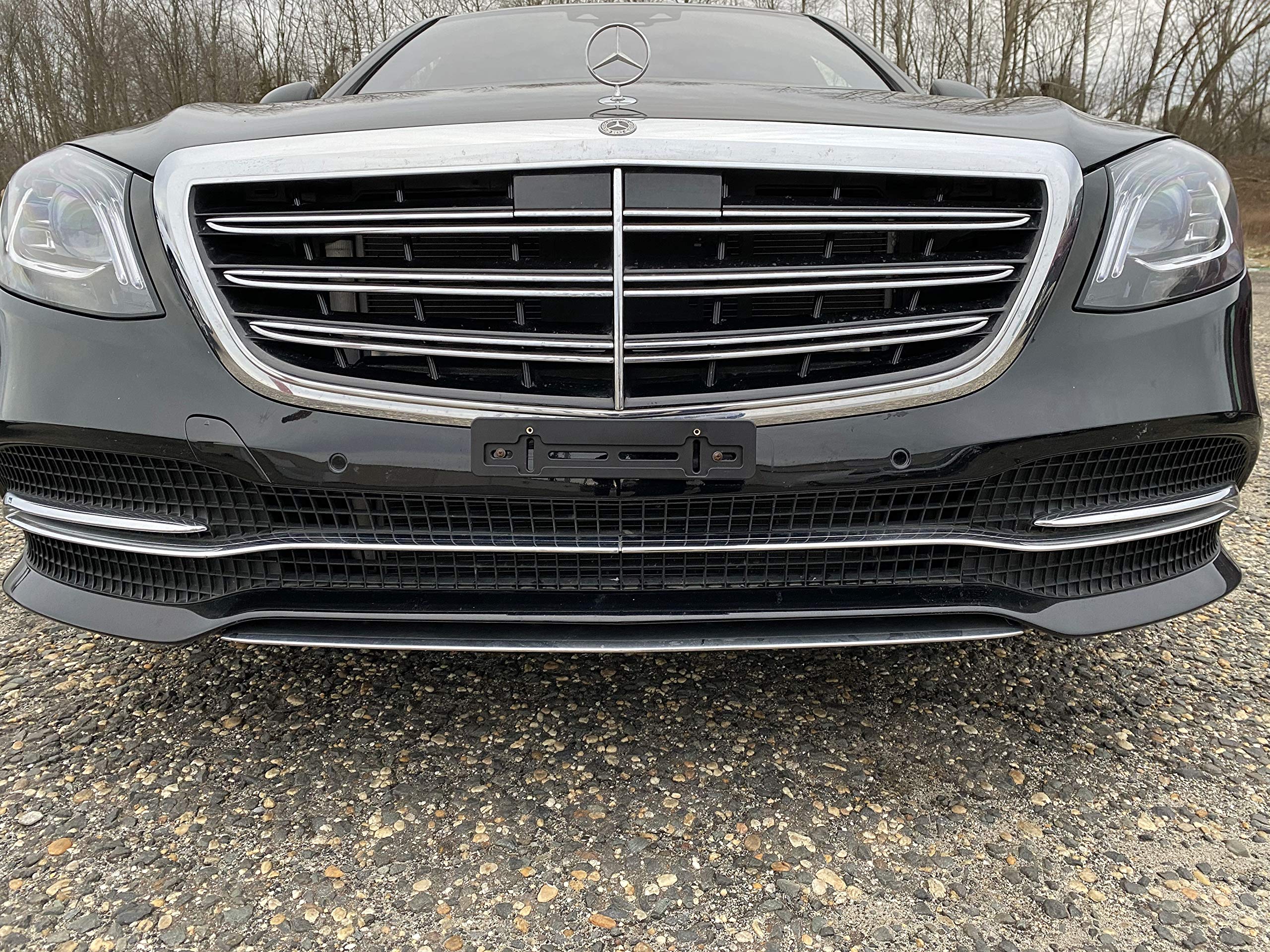 Front Bumper License Plate Mounting Bracket For Mercedes-Benz 2000-2023 + Screws & Wrench Kit