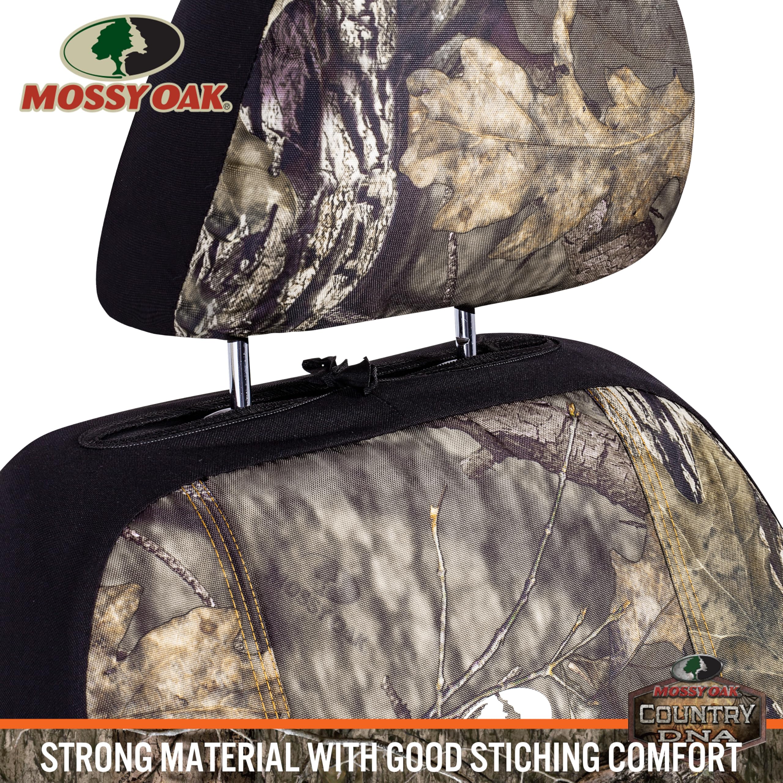 Mossy Oak Front Camo Seat Covers Low Back - Made With Premium Rip-Stop Oxford Fabric, Airbag Compatible, Universial Fit Most Buc