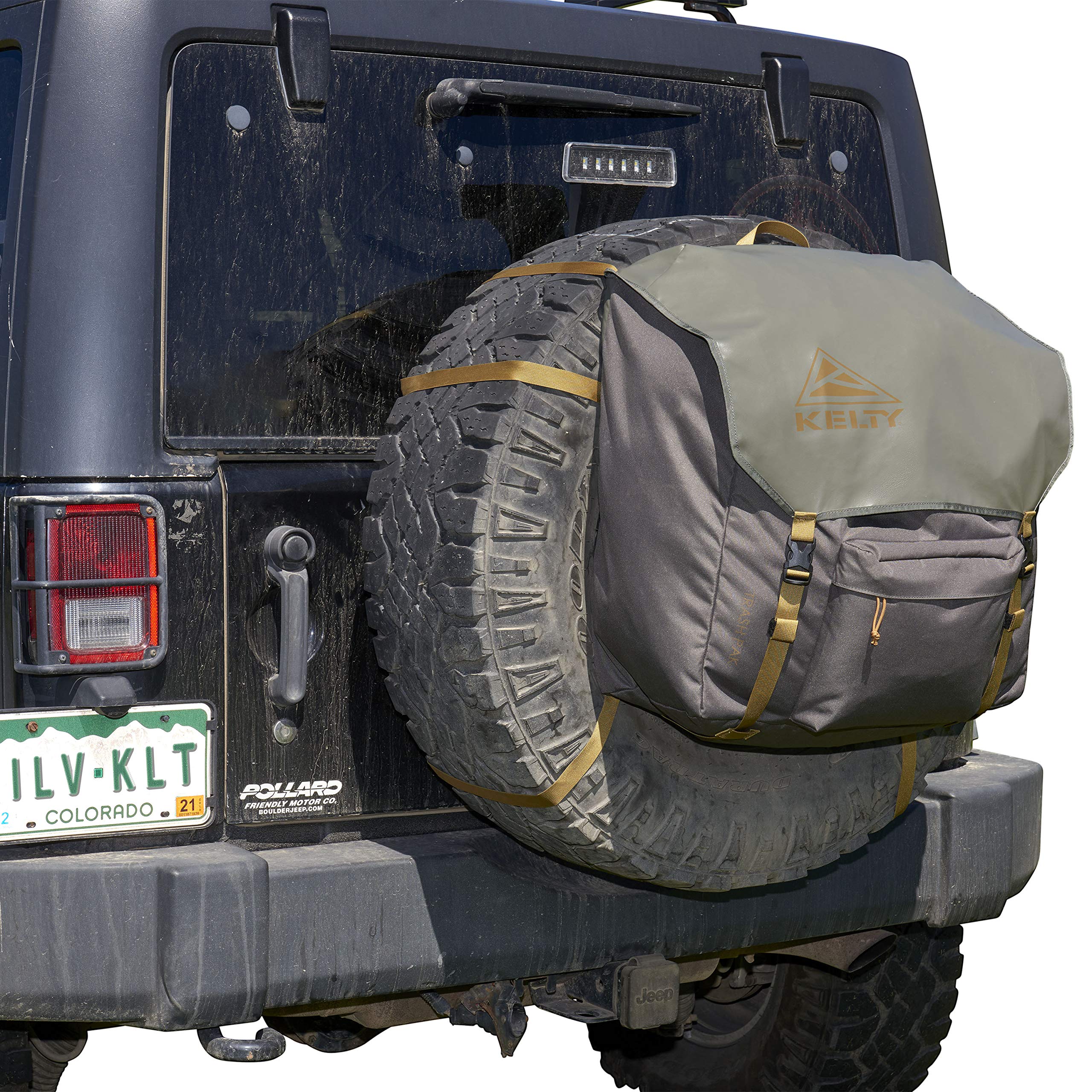 Kelty Trash Pak Beluga Overland Spare Tire Trash Bag For Tools, Gear, And Camping Fits Spare Tire Or Van Door