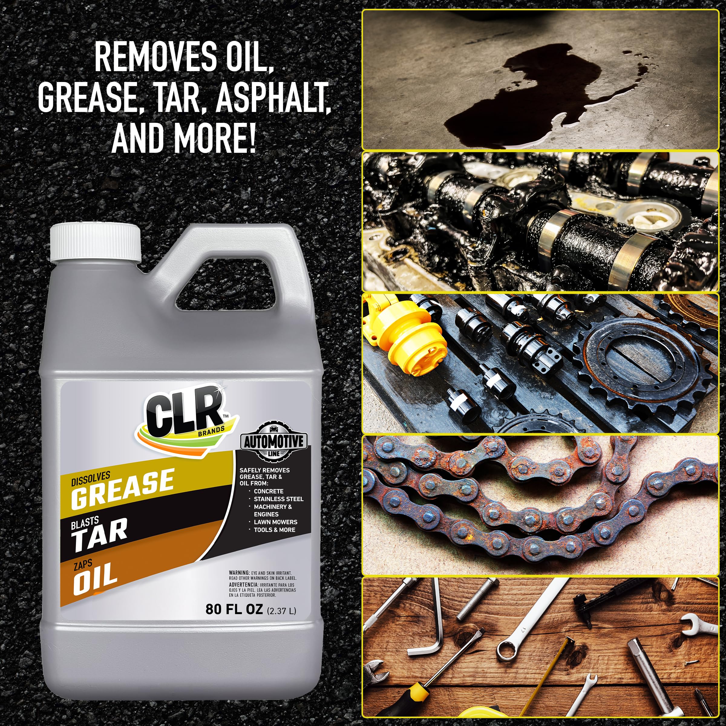 CLR Brands Automotive Grease Tar & Oil Remover 80oz