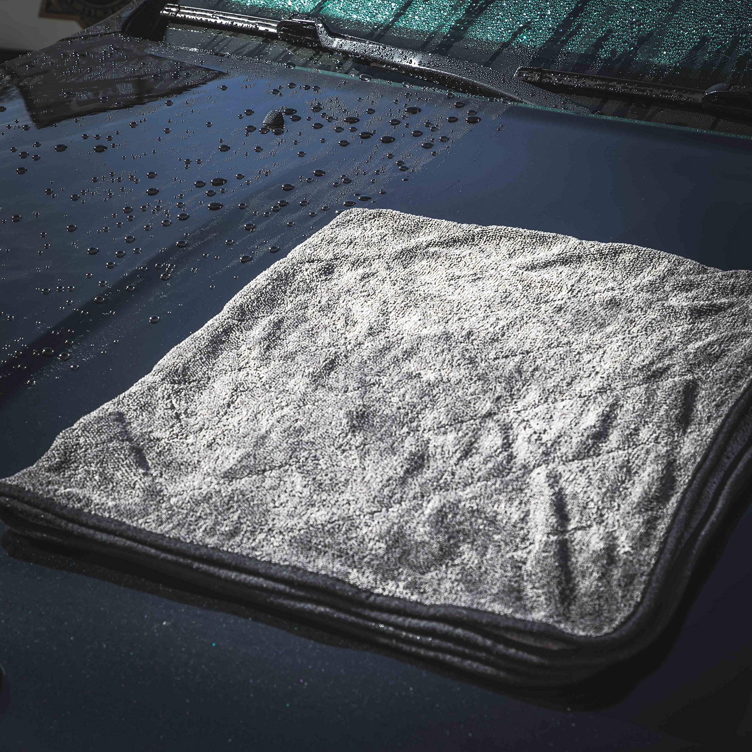 Adam'S Polishes Towel Jumbo Plush Drying Towel 33 X 29 Inches 1500 Gsm - Absorbent Microfiber (2 Pack), White