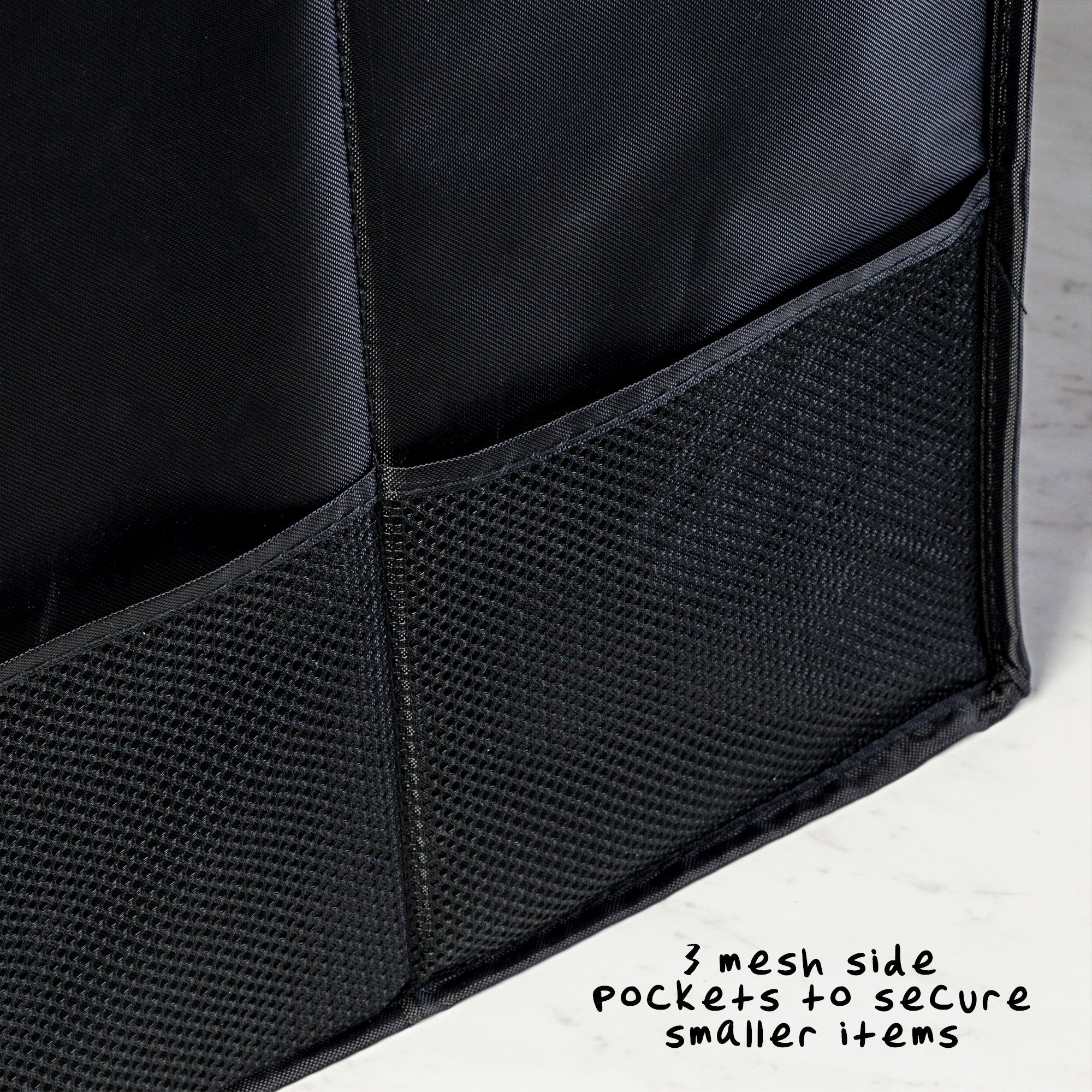 Honey-Can-Do Sft-01166 Soft Storage Chest, Black Folding Car Trunk Organizer