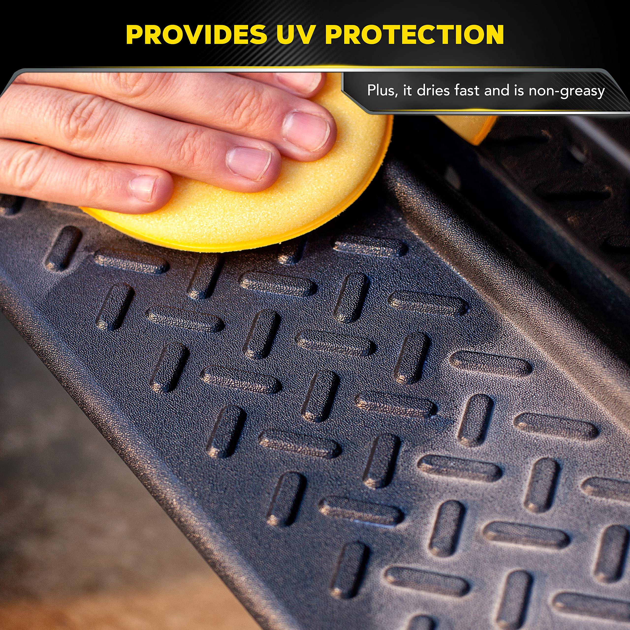 Meguiar'S Ultimate Black Plastic Restorer - Restores Black Plastic & Faded Trim Pieces While Adding Durability & Uv Protection - 12 Oz