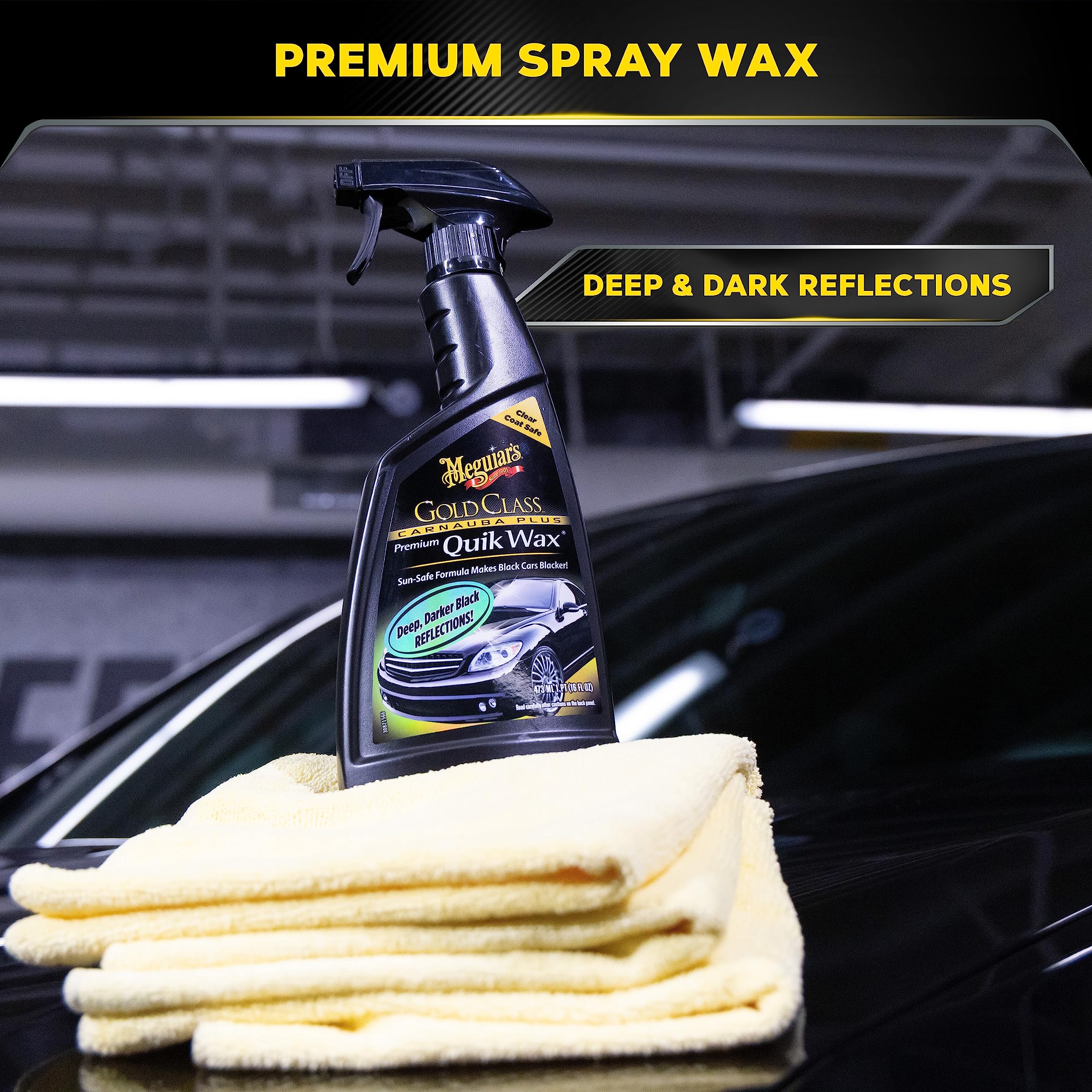 Meguiar's Gold Class Carnauba Plus Premium Quik Wax - Premium Spray Wax for a High Gloss Finish - Easy Application Carnauba Wax - 16 Oz